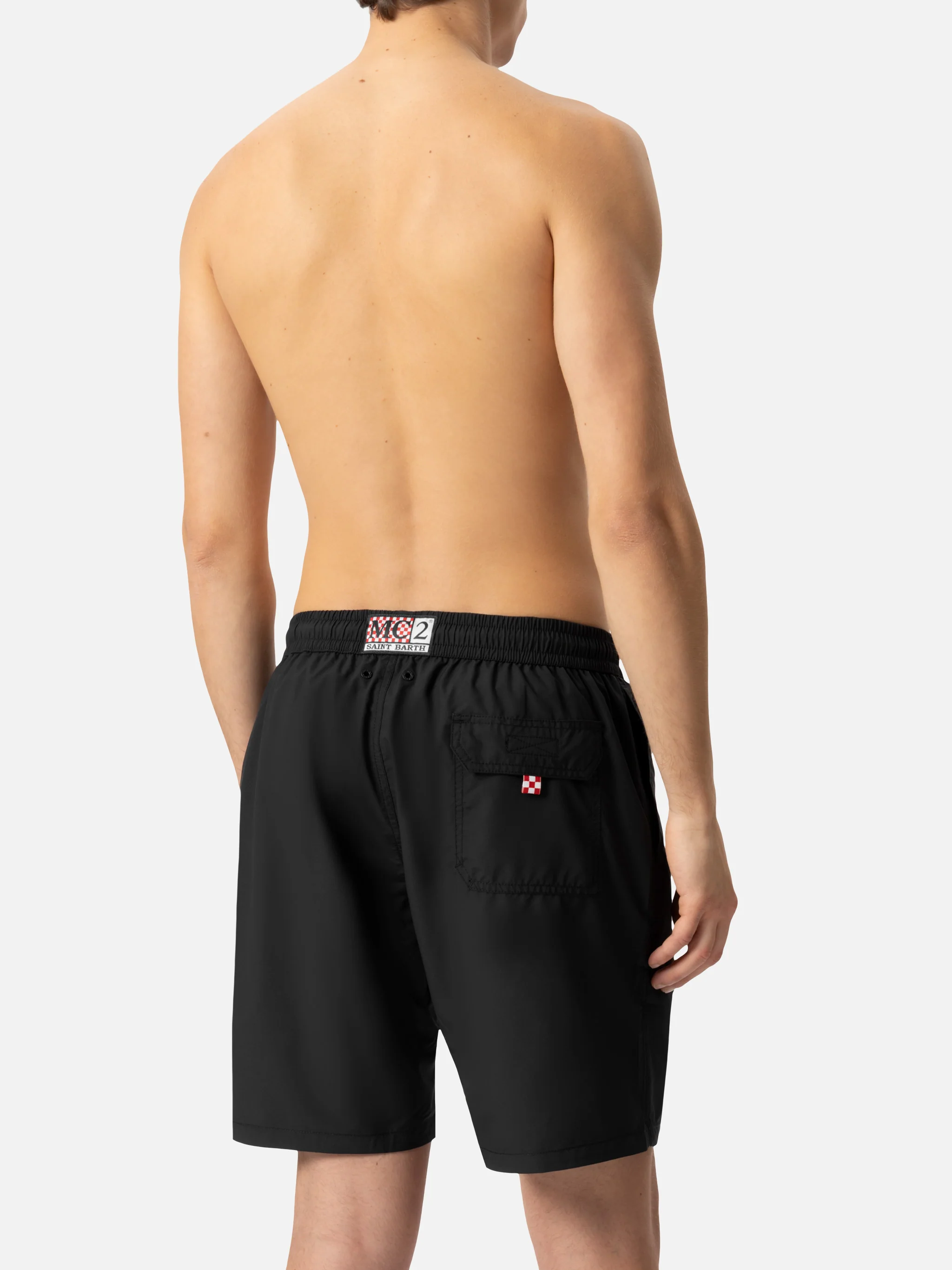 Black long swim shorts Patmos - Image 7
