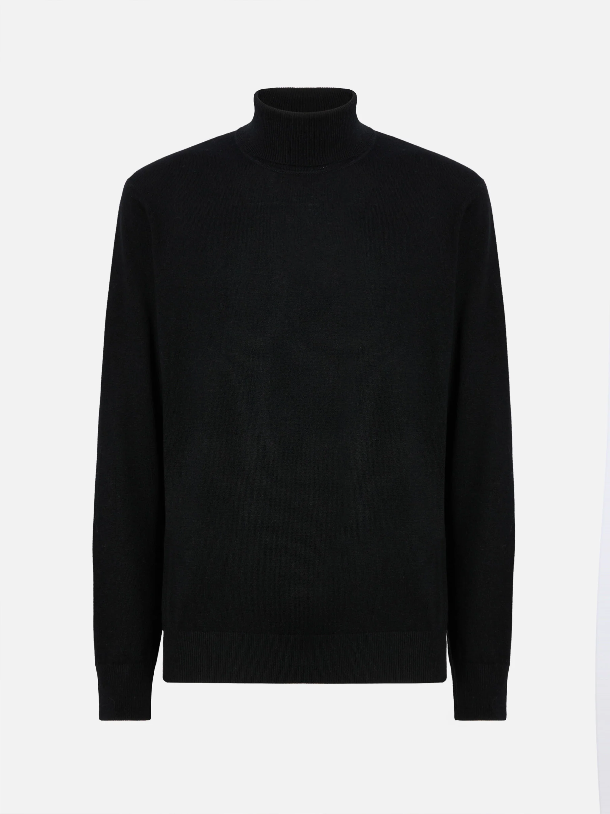 Turtleneck sweater Bond in black merino wool and cashmere - Image 5