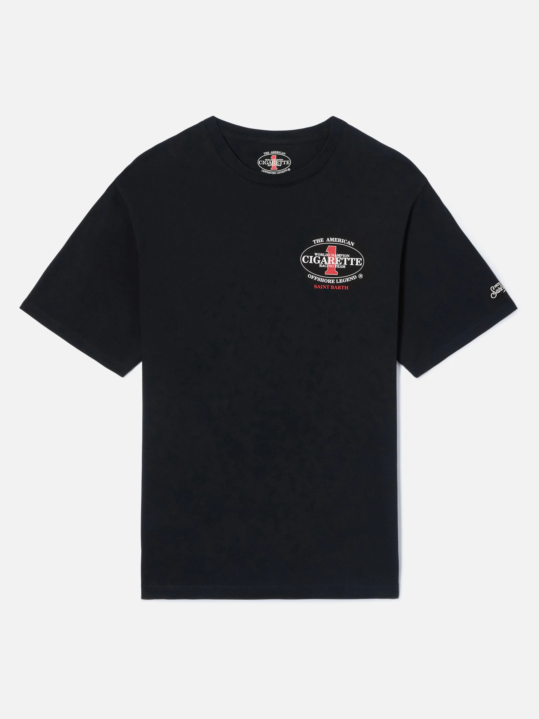 Black Portland t-shirt with Cigarette Racing print | Special Edition - Image 5