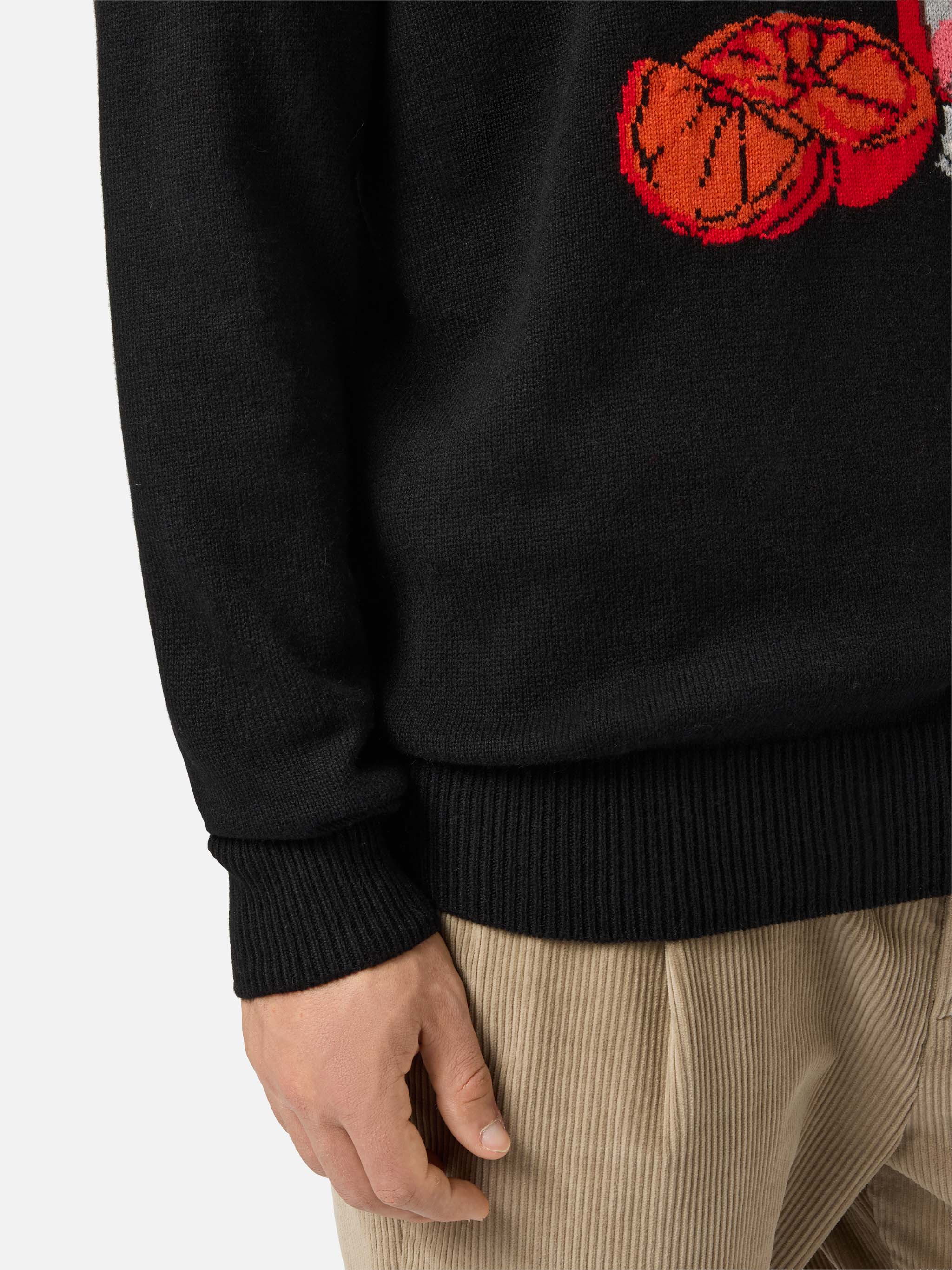 Black sweater Heron with St. Barth Negroni embroidery - Image 4
