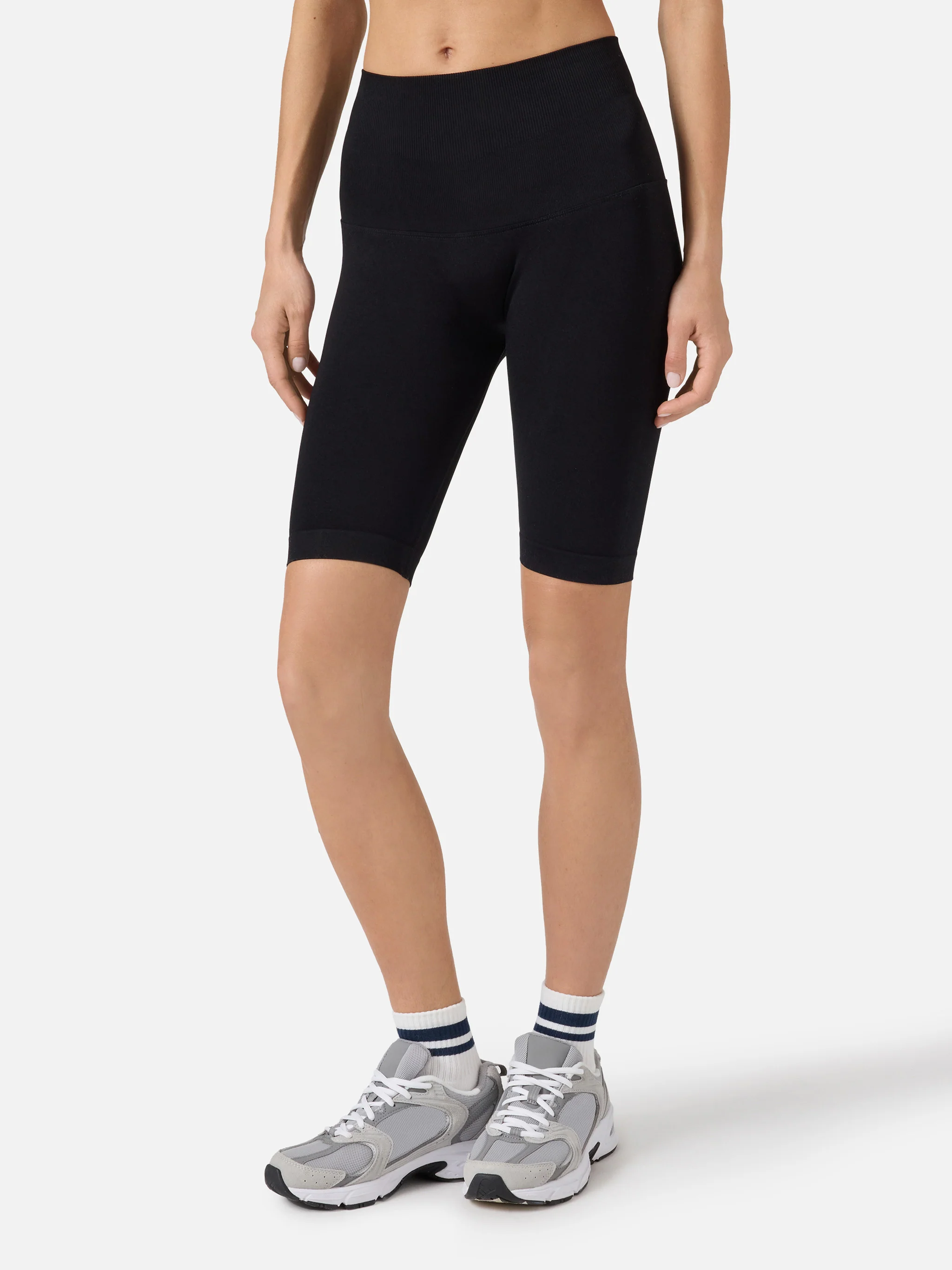 Black Vega technical fabric biker leggings - Image 2