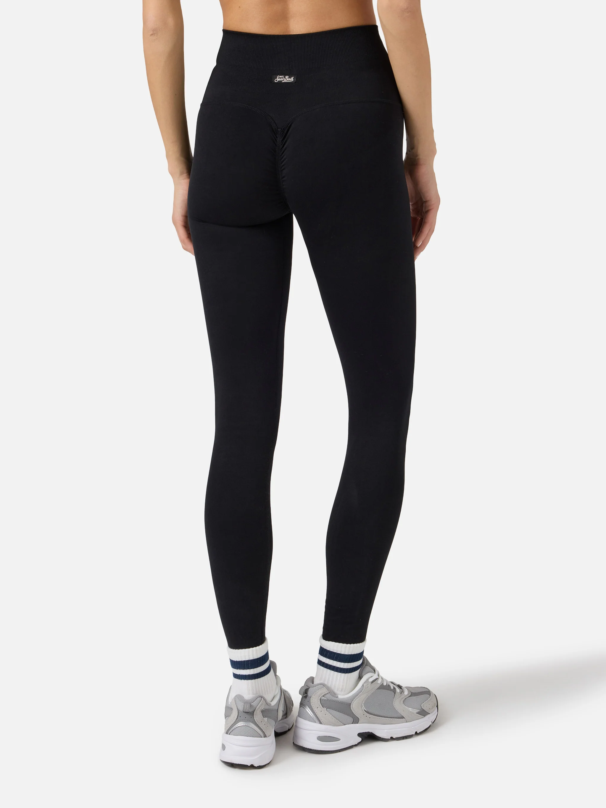 Black Vega technical fabric sports leggings - Image 4
