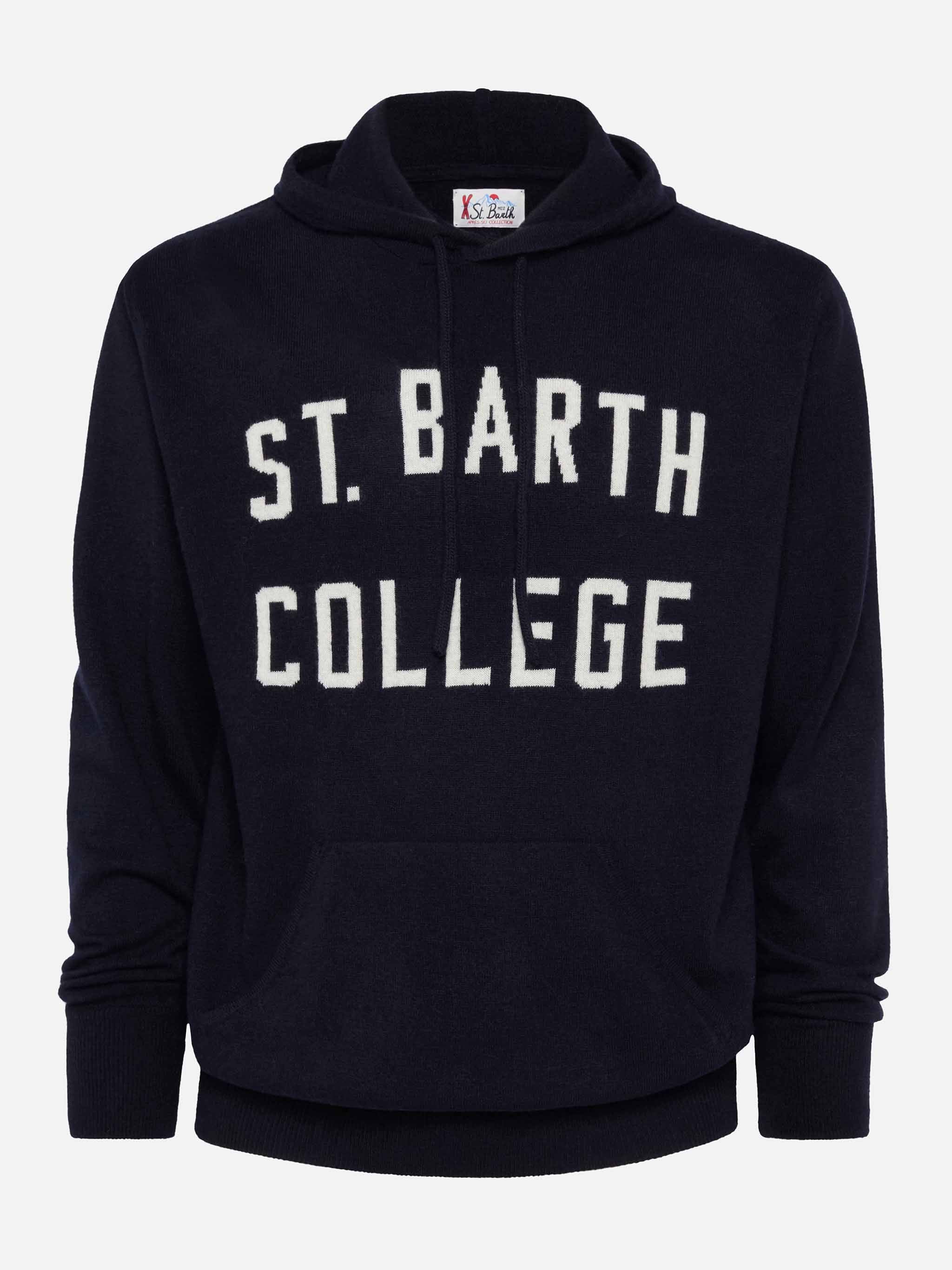 Blended cashmere hooded sweater Wood - Image 4