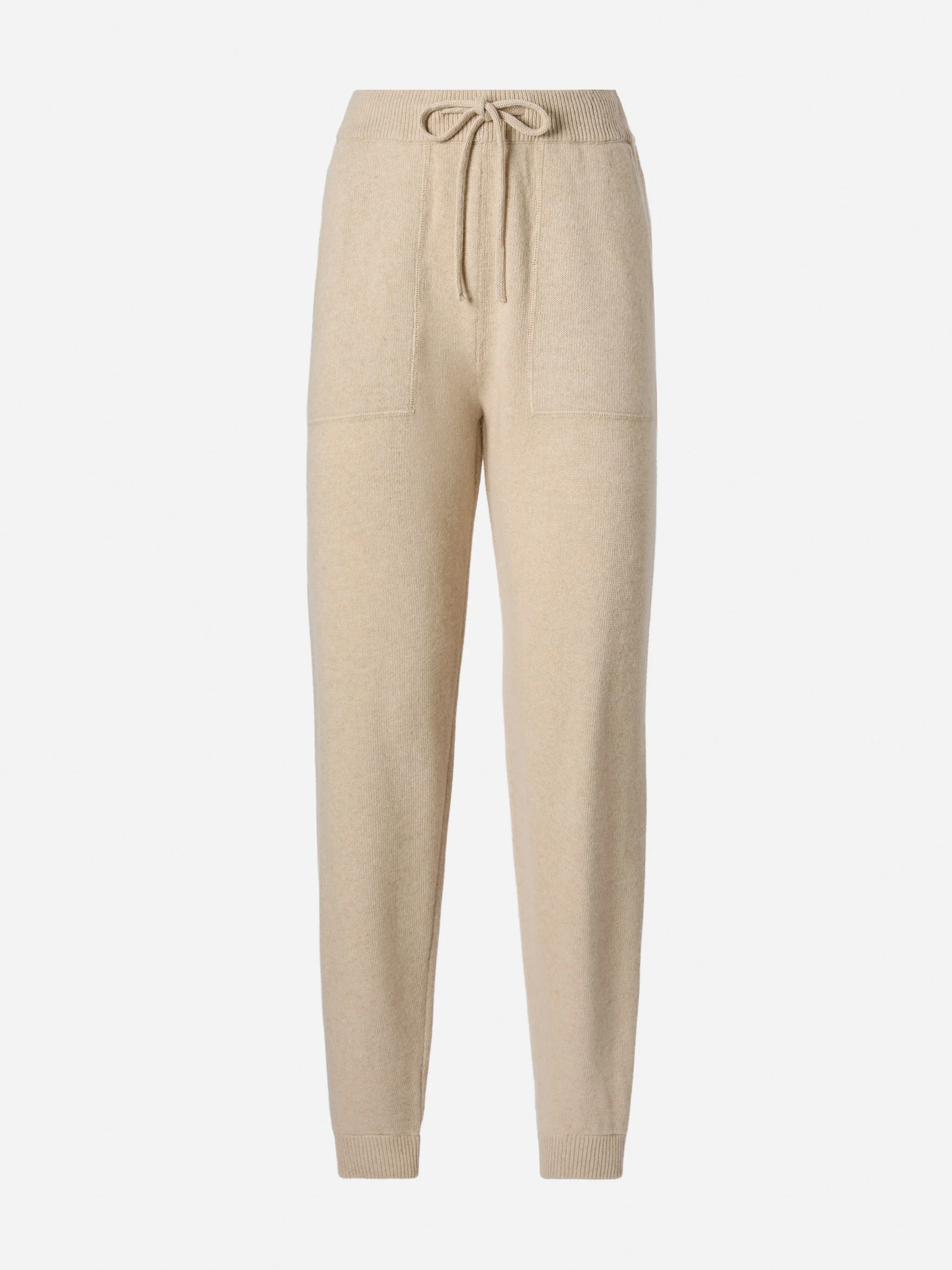 Blended cashmere jogger pants Charlie in beige - Image 4