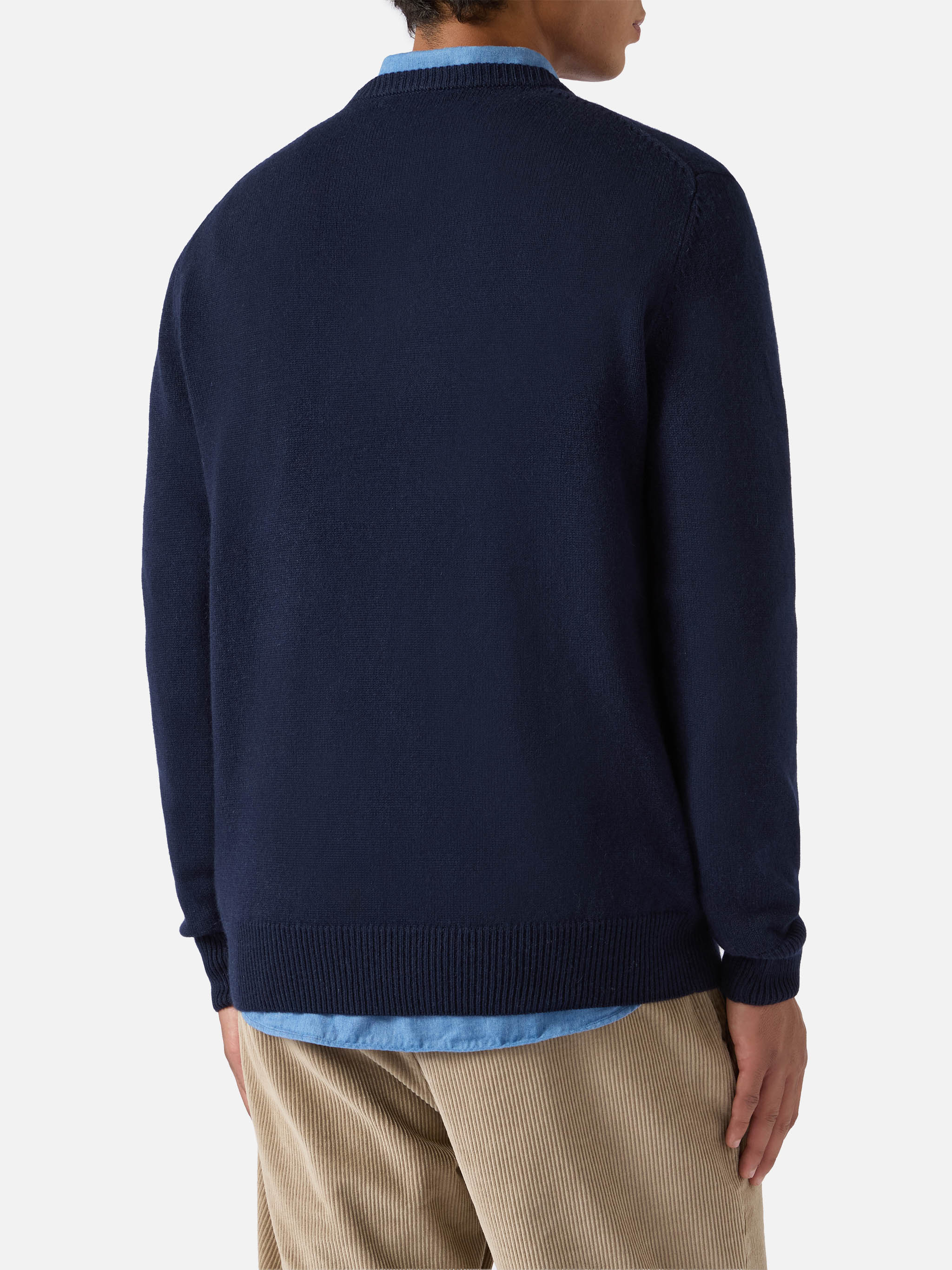 Blended cashmere sweater Heron with Posta Cortina embroidery - Image 3