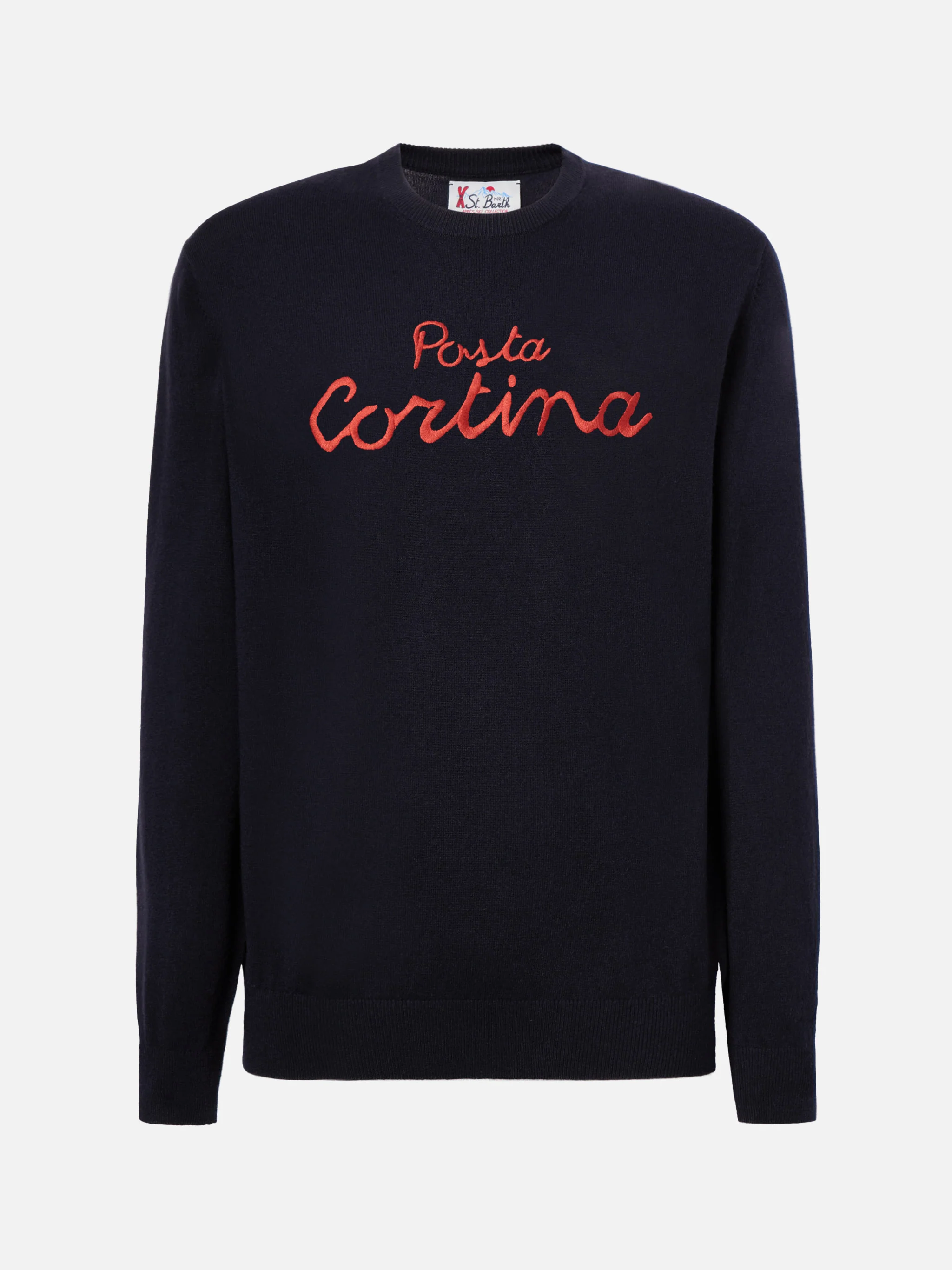Blended cashmere sweater Heron with Posta Cortina embroidery - Image 5