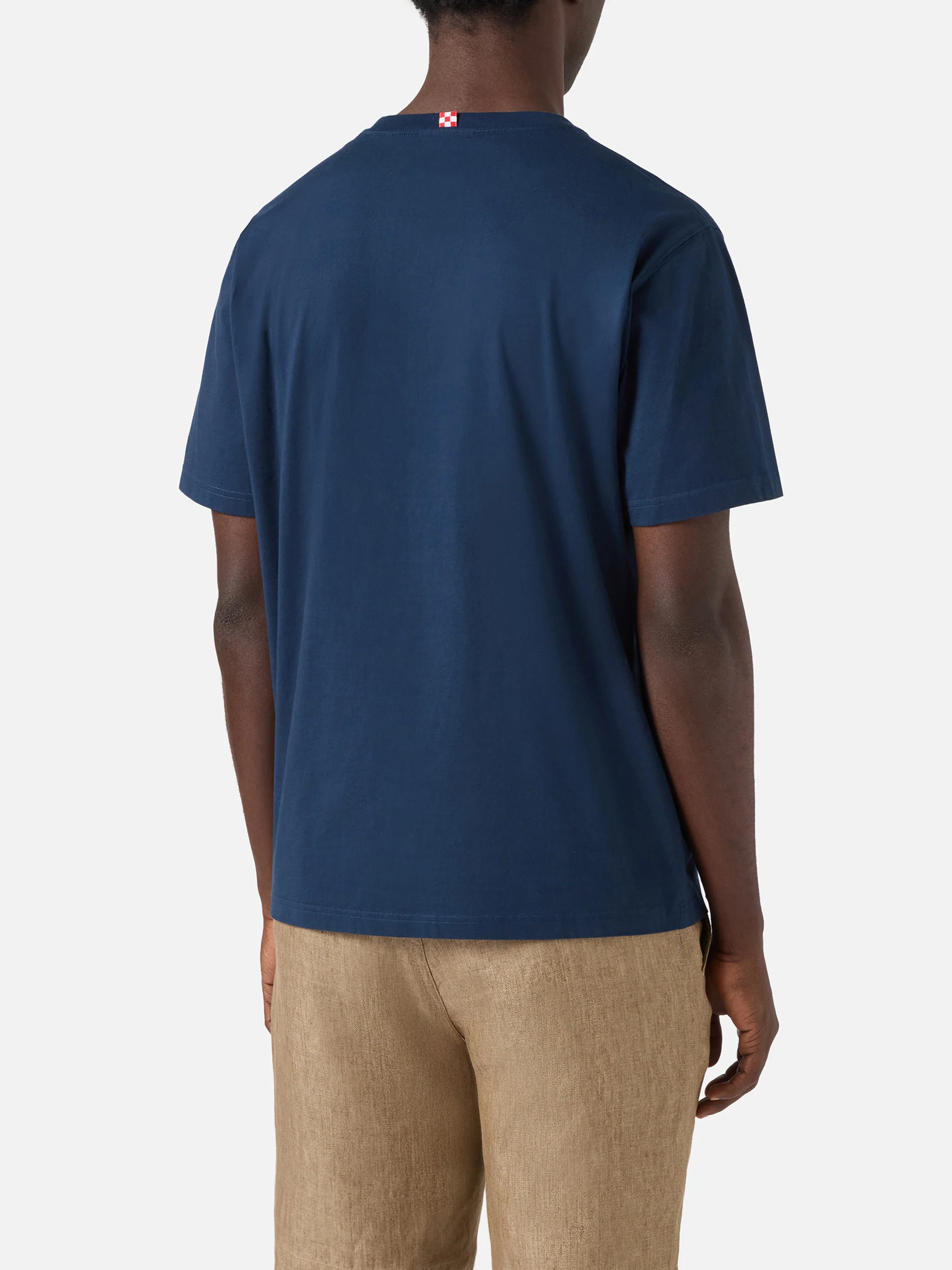 Blue Austin t-shirt with watch and Non Voglio Mica La Luna embroidery - Image 4