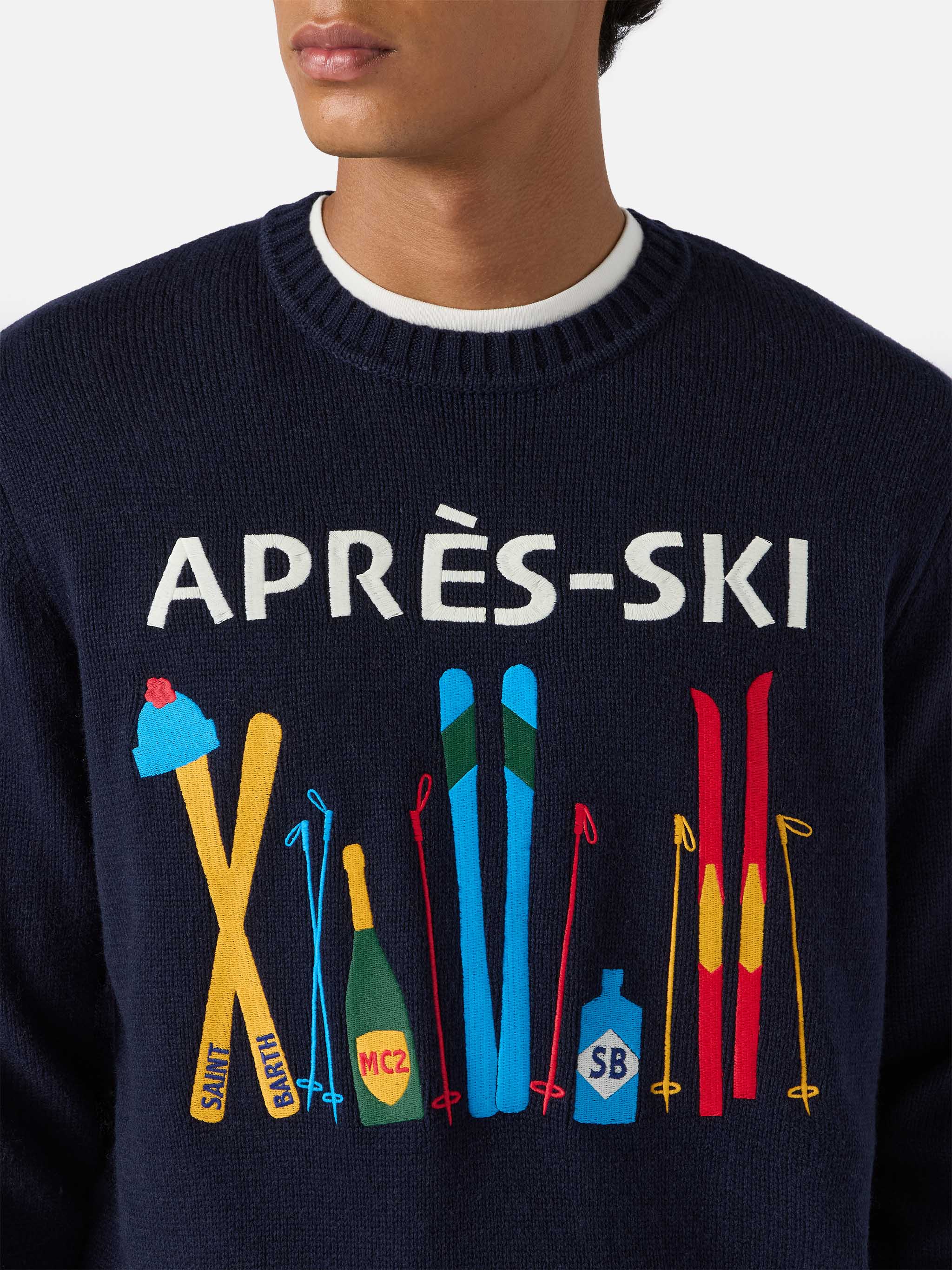 Blue Bombardino Light sweater with Après Ski jacquard - Image 2