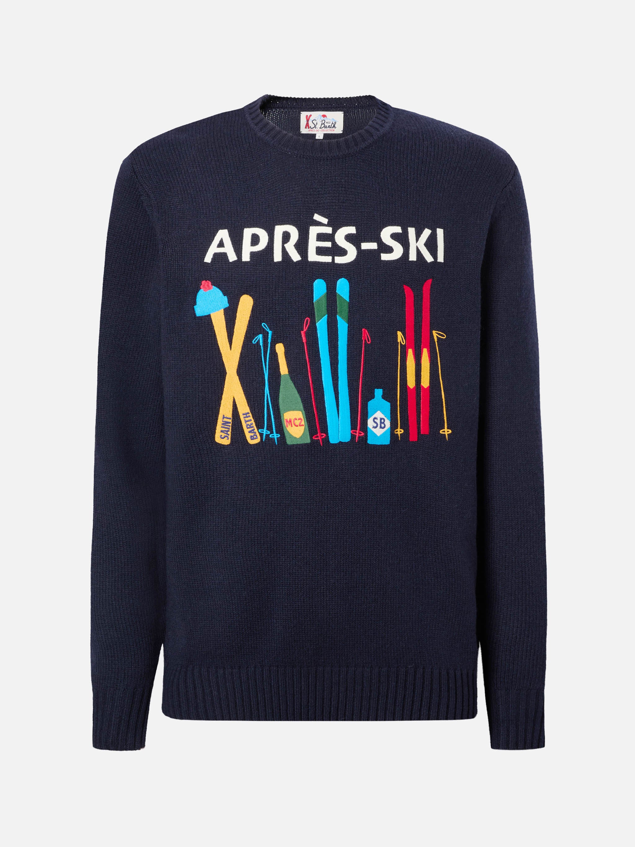 Blue Bombardino Light sweater with Après Ski jacquard - Image 5