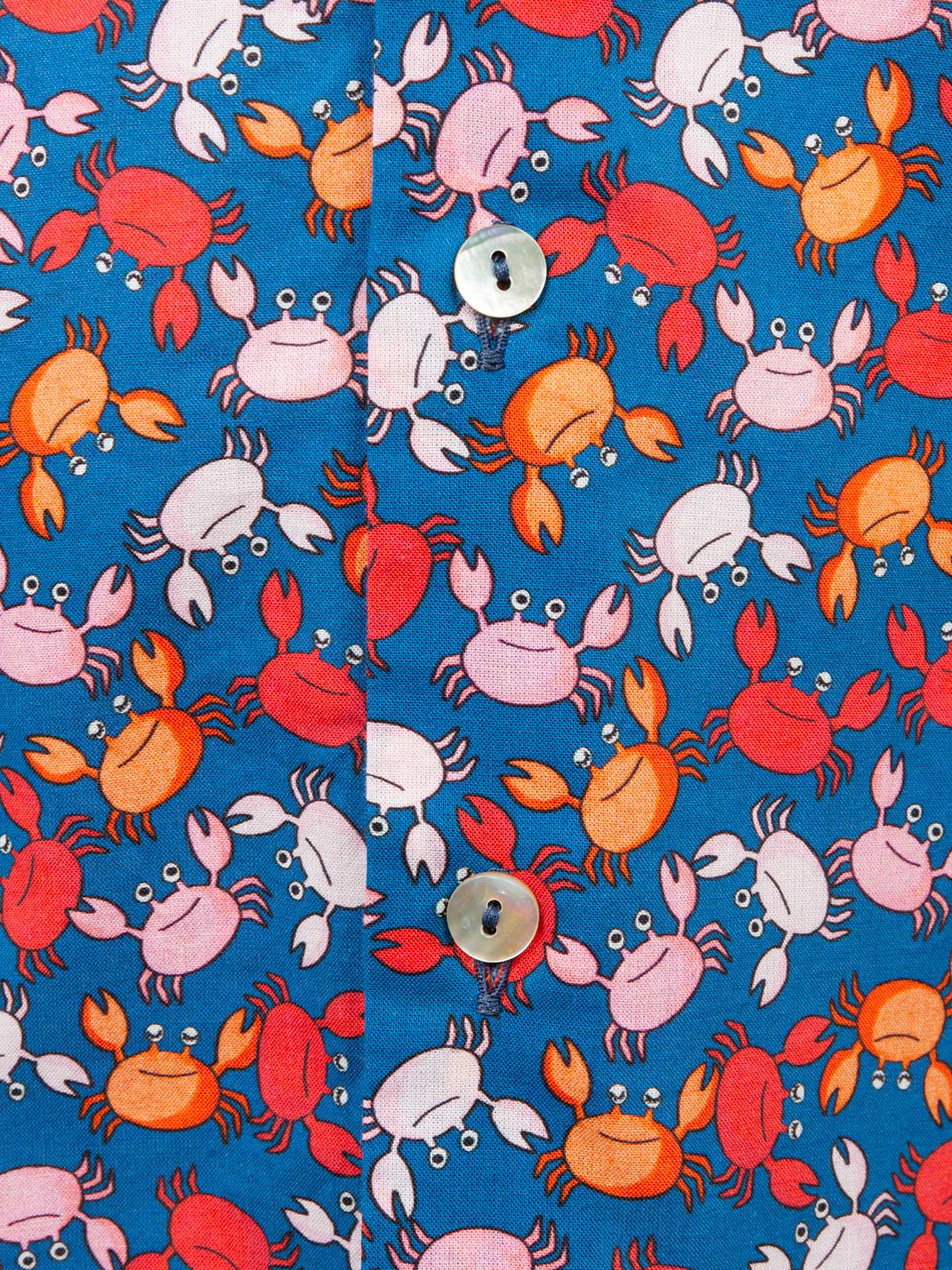 Blue Boy muslin cotton shirt Sharouk with crab print - Image 3