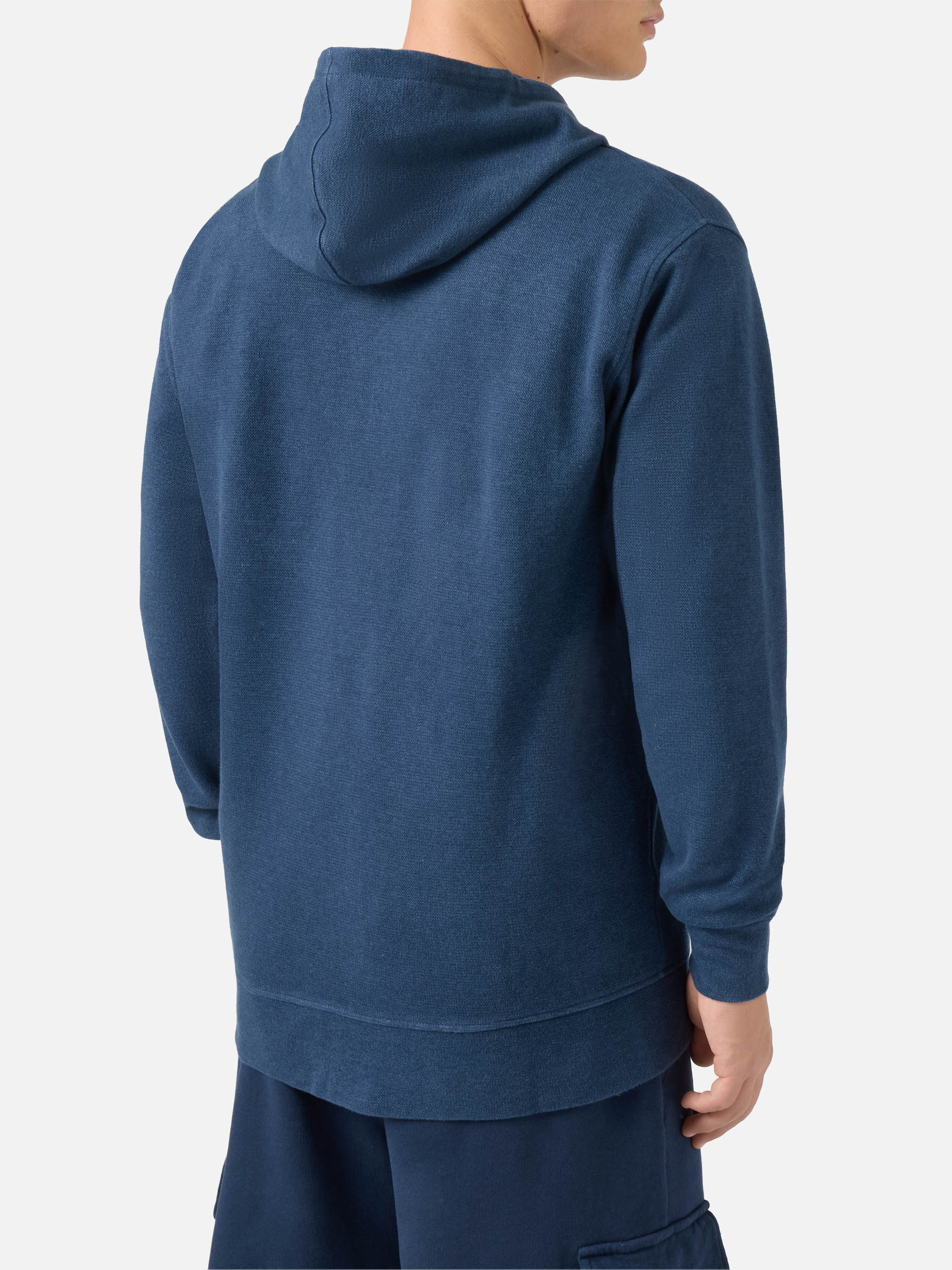 Blue cotton zipped hoodie Barrett - Image 3