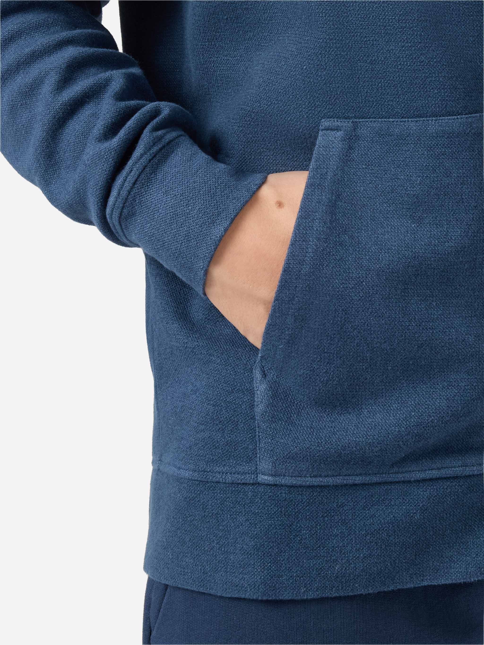 Blue cotton zipped hoodie Barrett - Image 4