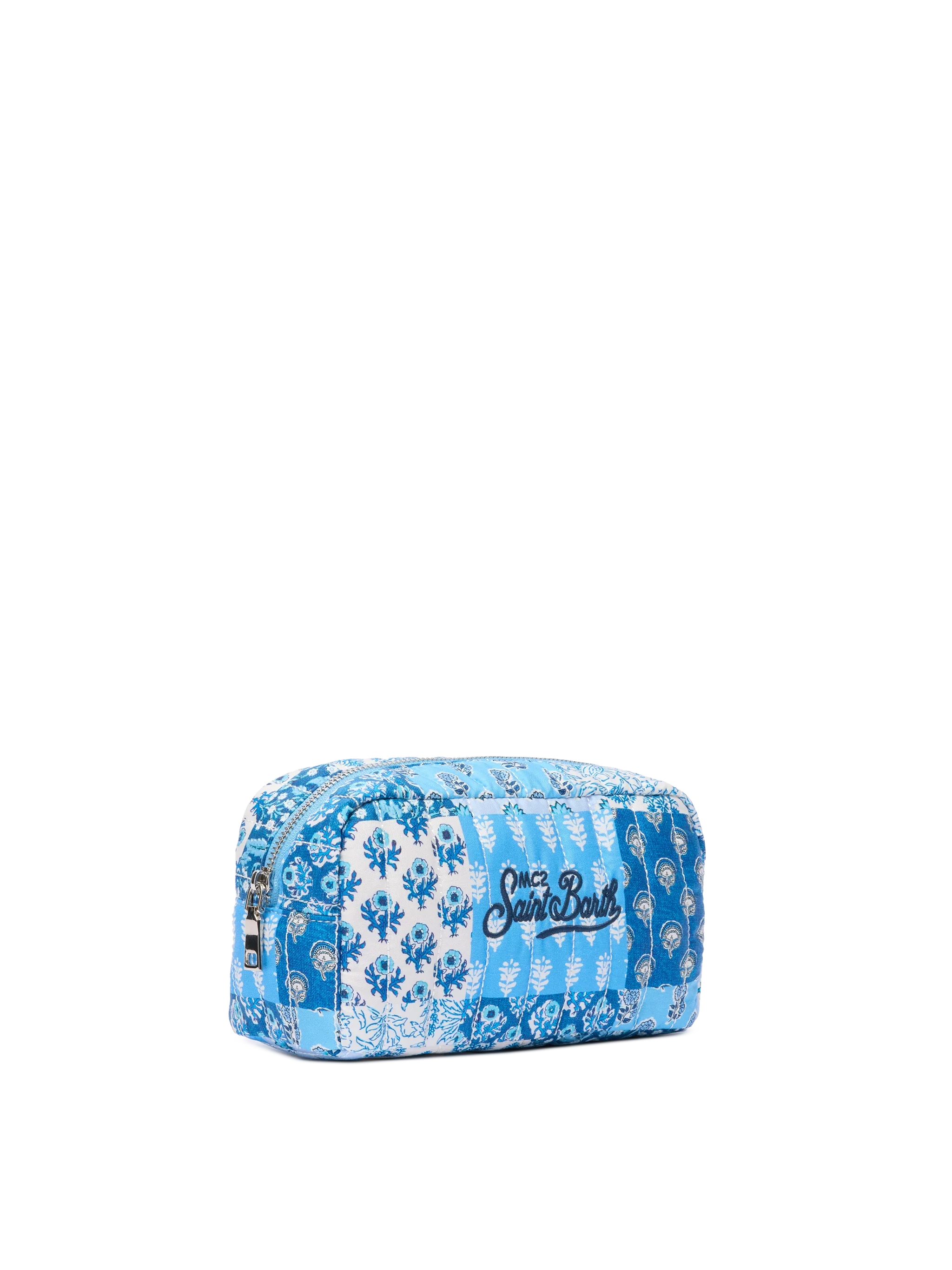 Blue flower quilted Soft Pouch - Image 2