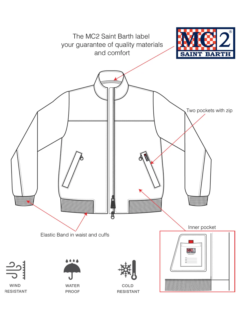 Traveler blue herringbone bomber jacket - Image 6