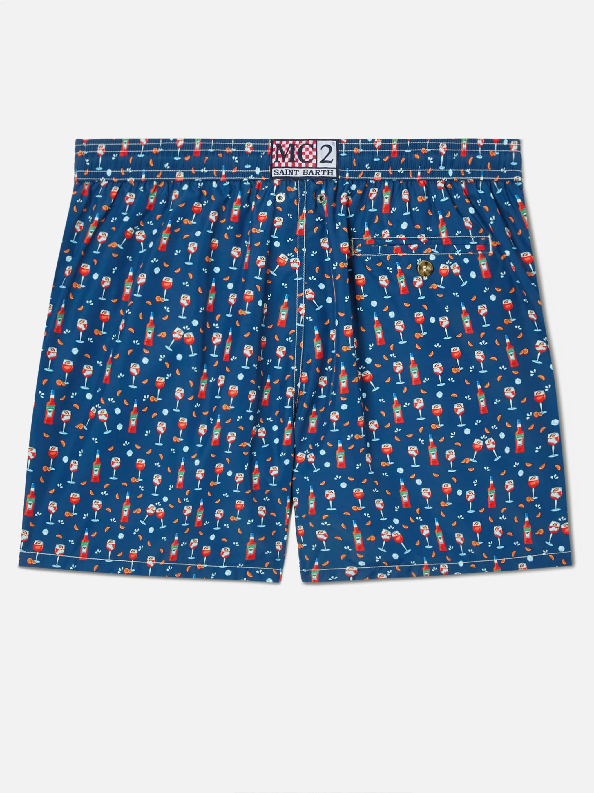 Blue Lighting Micro swim shorts with Aperol print | Special Edition - Image 2