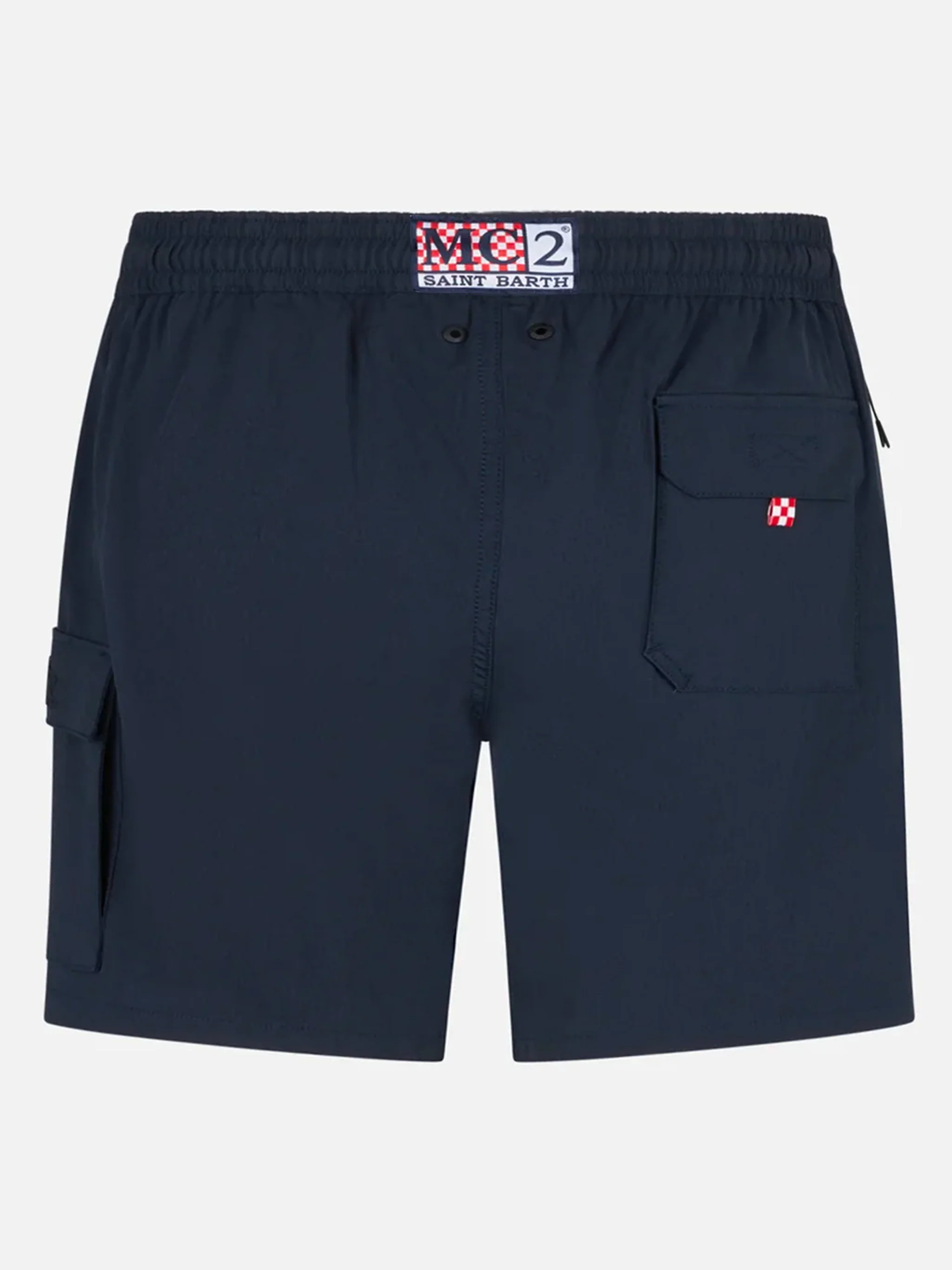 Navy blue stretch swim shorts Comfort - Image 2