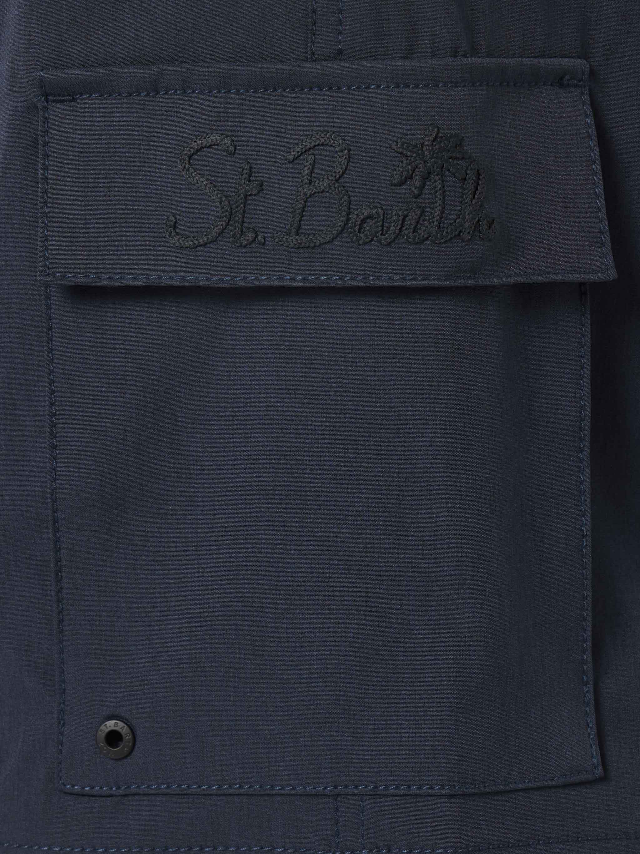 Navy blue stretch swim shorts Comfort - Image 5