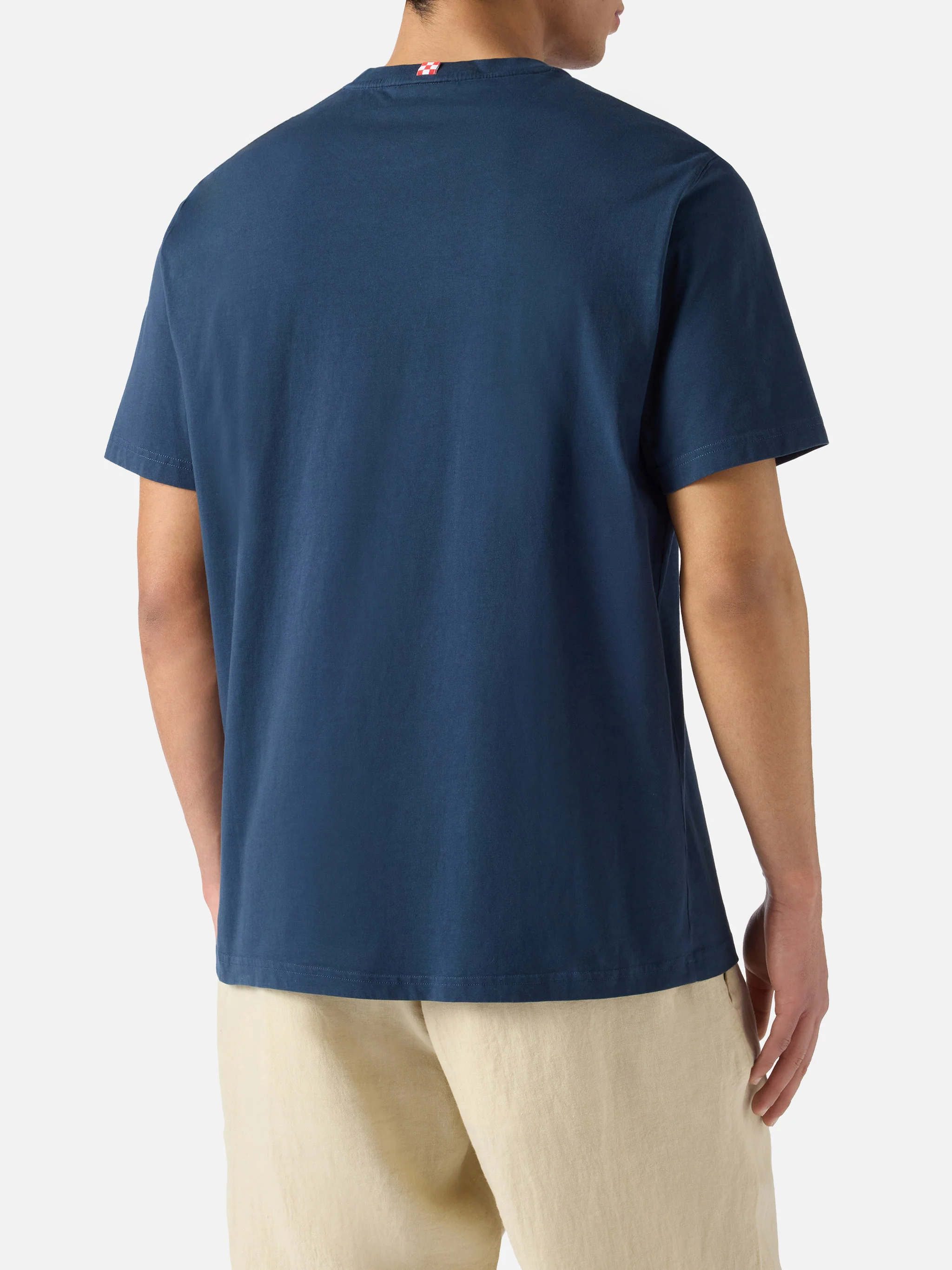 Blue Portofino T-shirt with Creo Soluzioni Non Problemi embroidery - Image 4