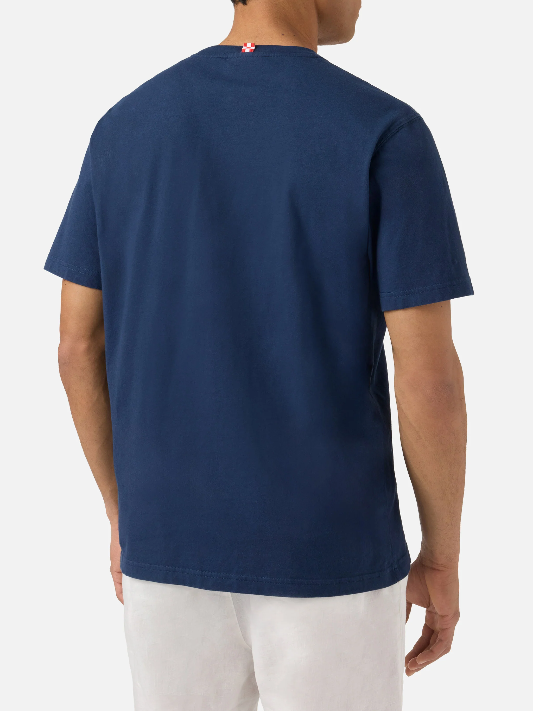 Blue Portofino T-shirt with Lupo Di Mare embroidery | Special Edition - Image 4
