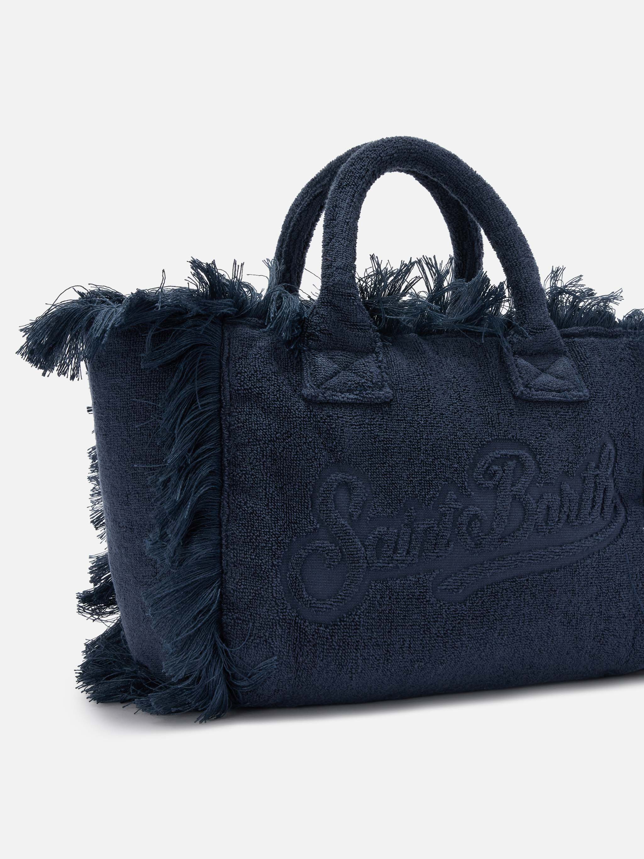 Blue solid color terry effect Colette bag - Image 3