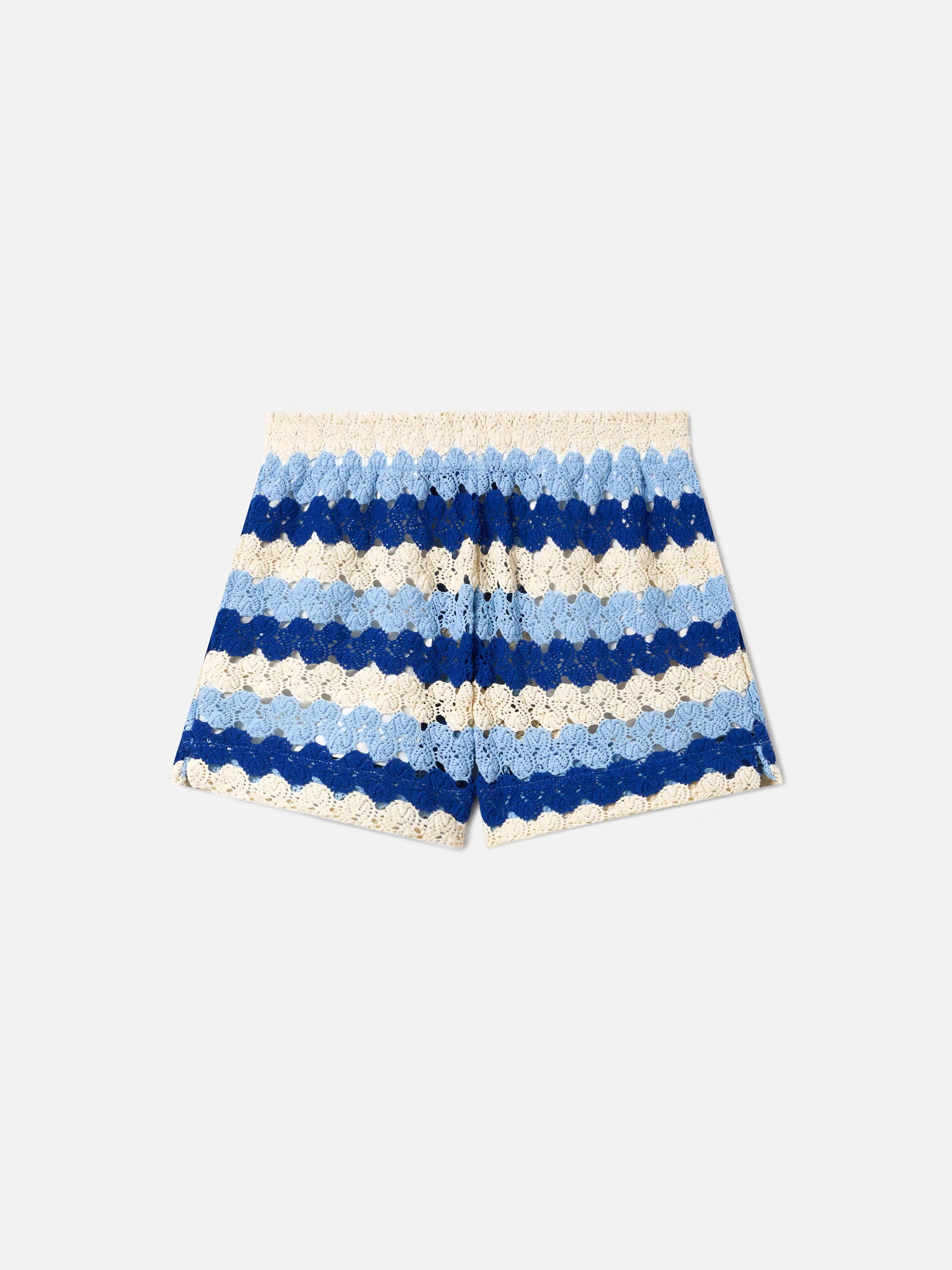 Blue striped Meave crochet shorts - Image 5