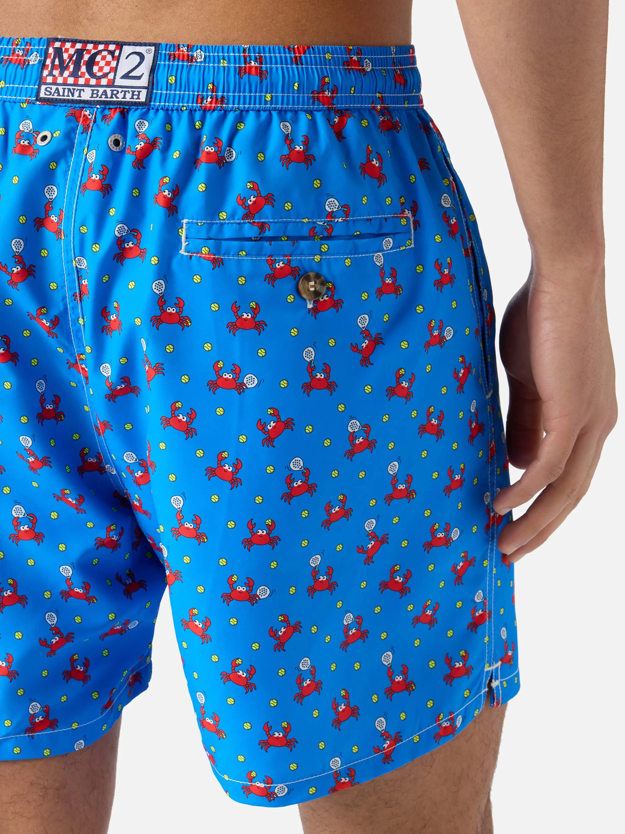 Bluette Lighting Micro swim shorts with crab padel print - Image 6