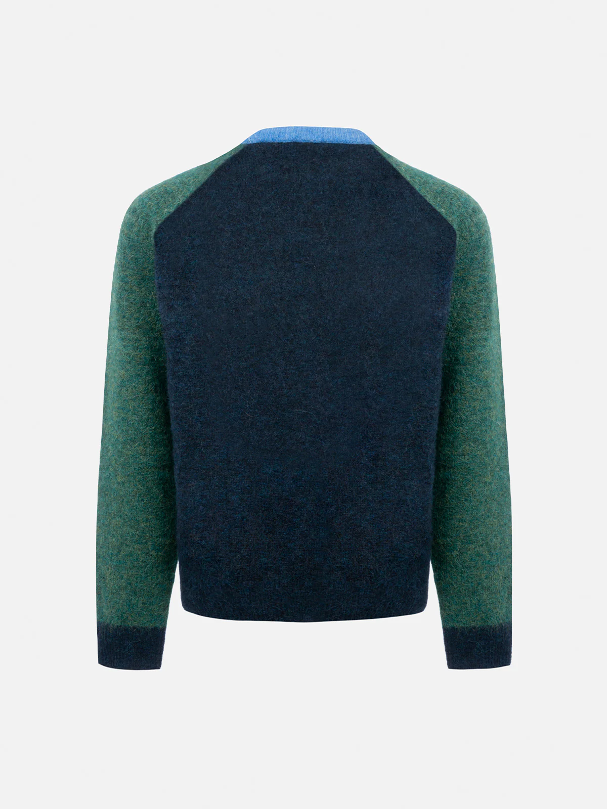 Boy blue and green crewneck sweater Douglas with St. Barth print - Image 2
