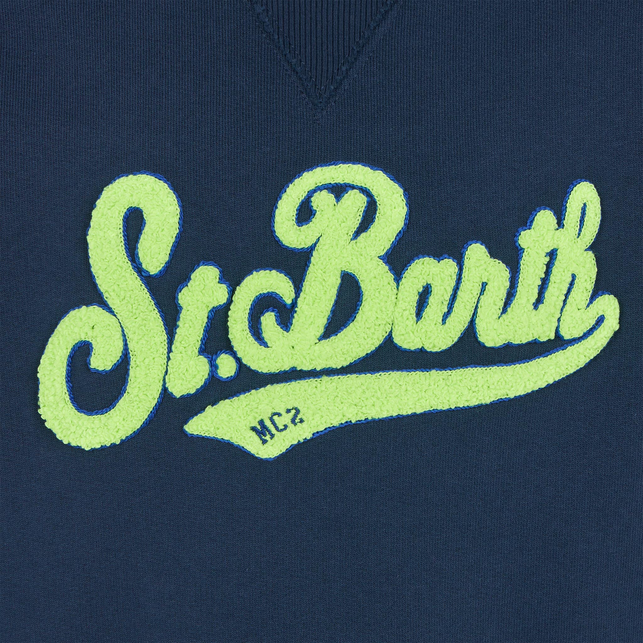 Boy cotton sweatshirt with St. Barth terry patch - Image 2