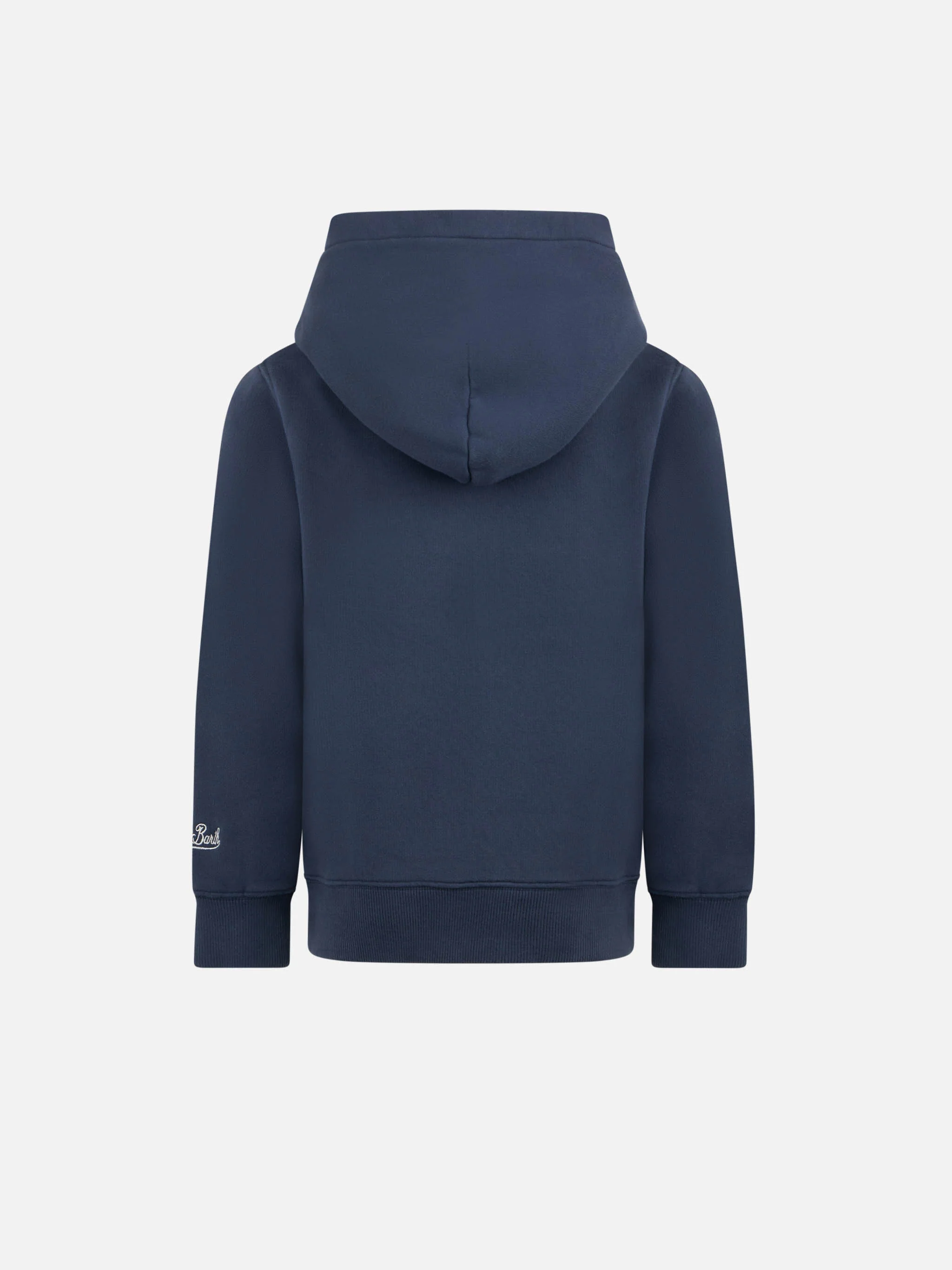 Boy blue hoodie with St. Barth ski club print - Image 2