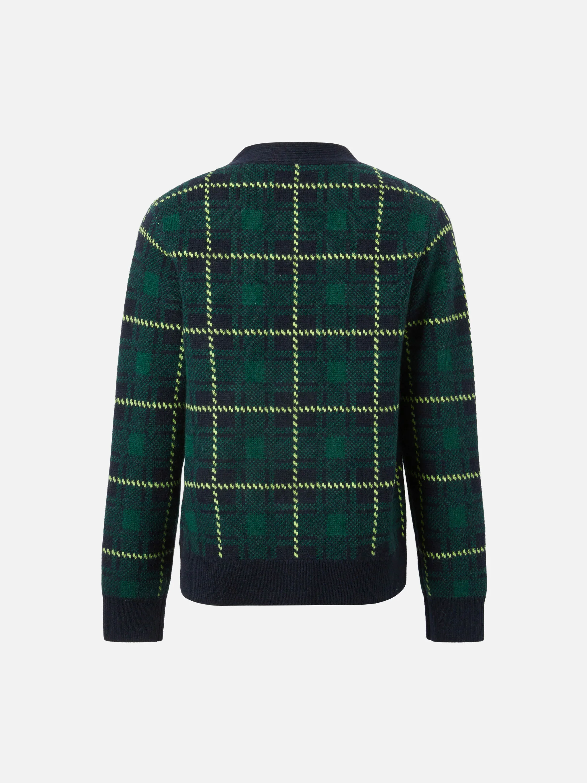 Boy cardigan with tartan jacquard - Image 3