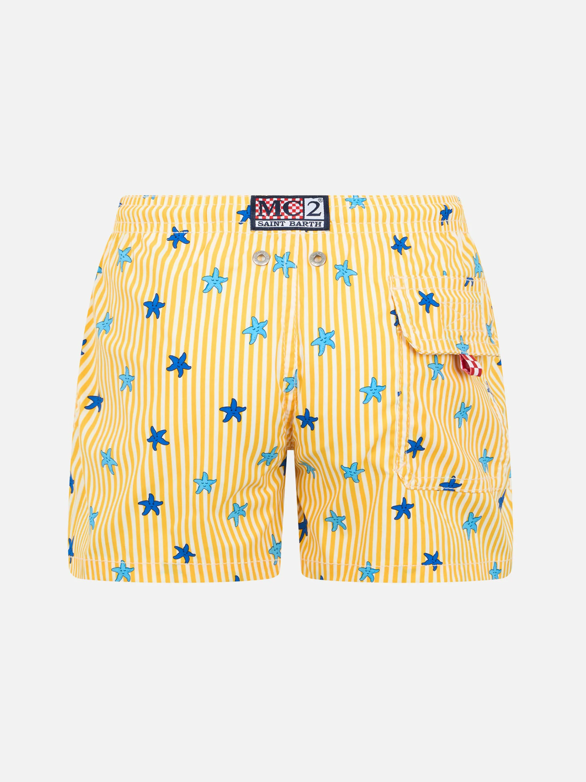 Boy Comfort Light Jr swim shorts with starfishes print - Image 2