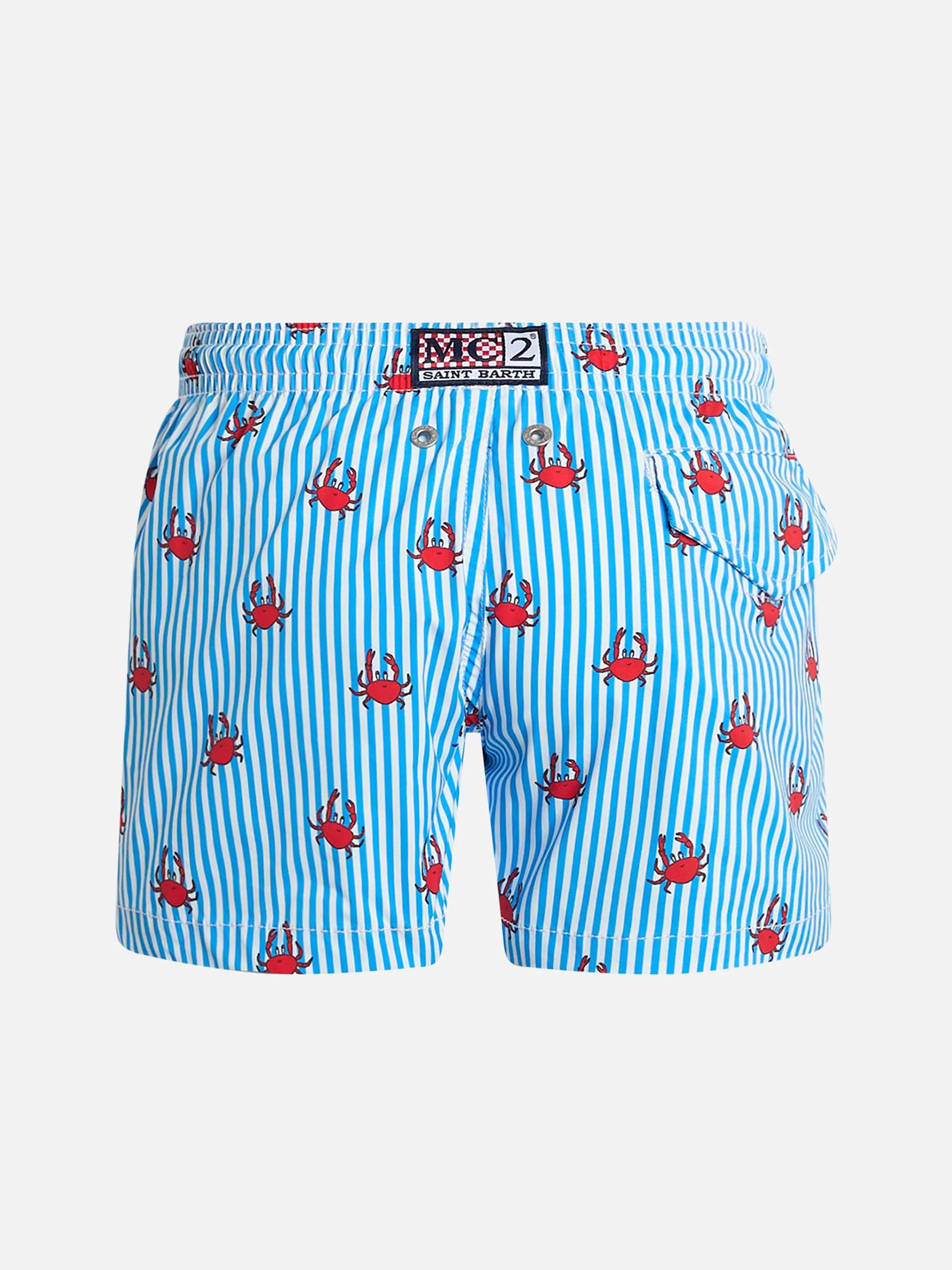 Boy Comfort Light swim shorts with crabs print - Image 2