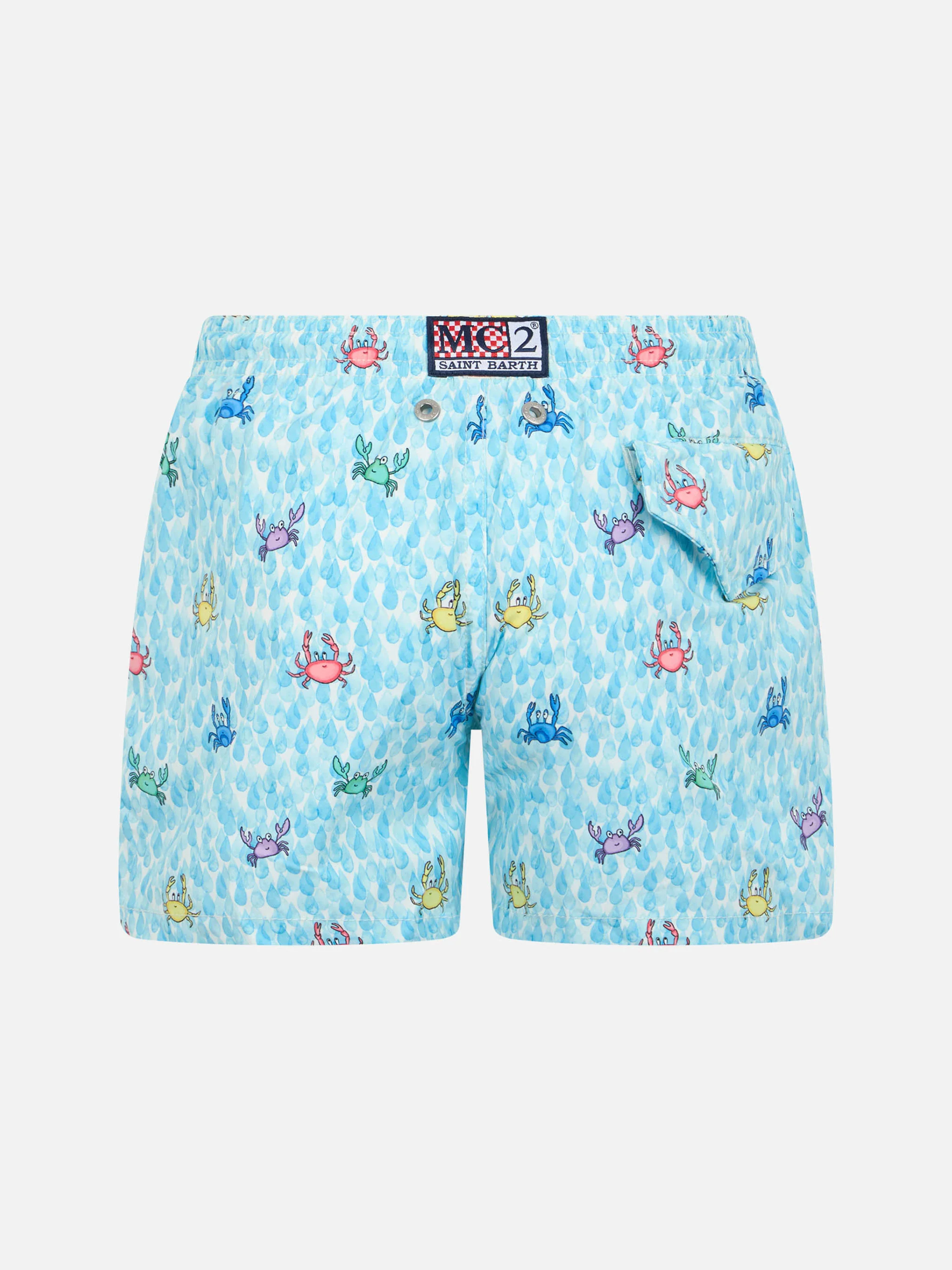 Boy Comfort Light swim shorts with crabs print - Image 2