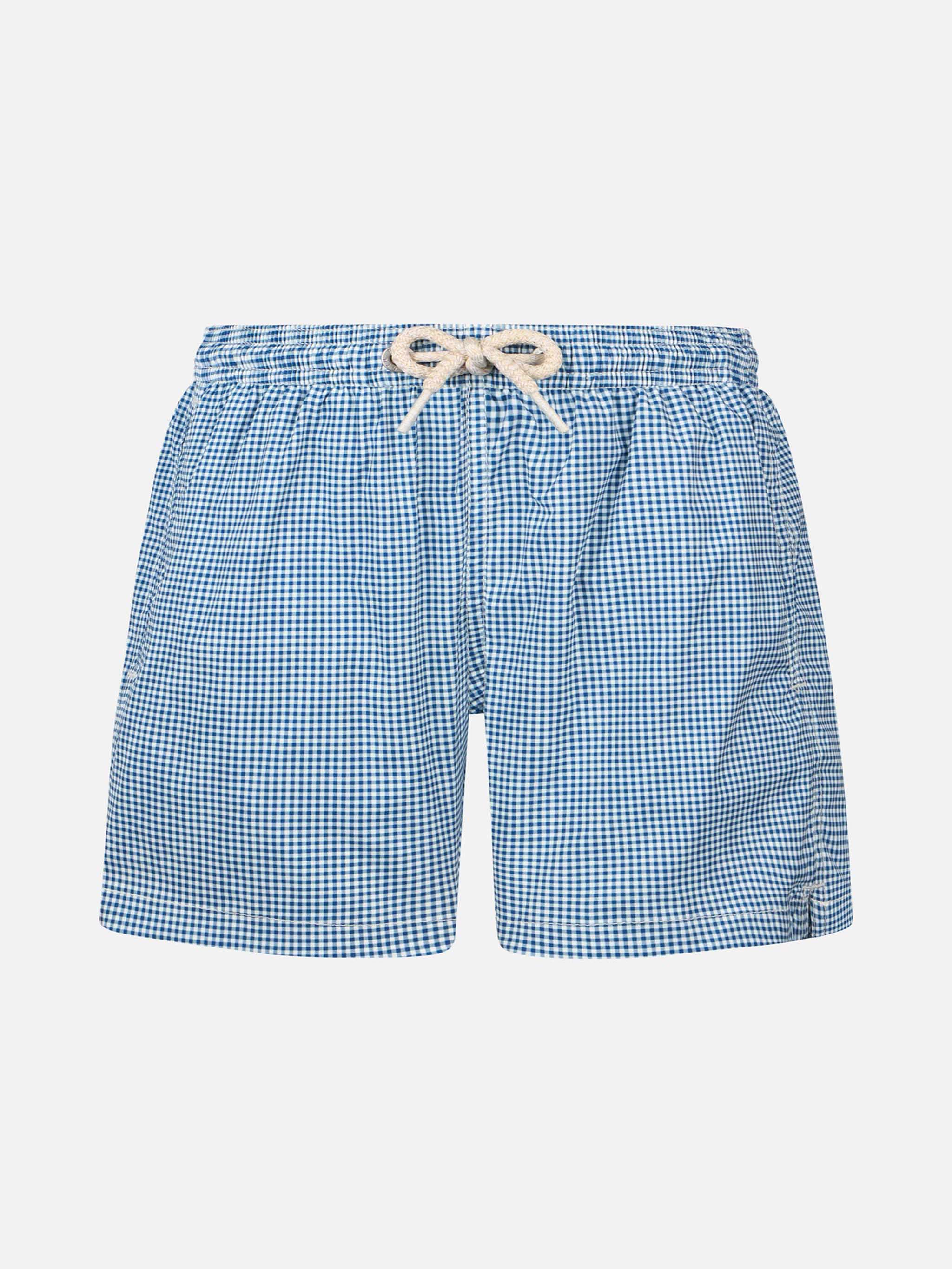 Comfort Light classic stretch swim shorts with gingham print