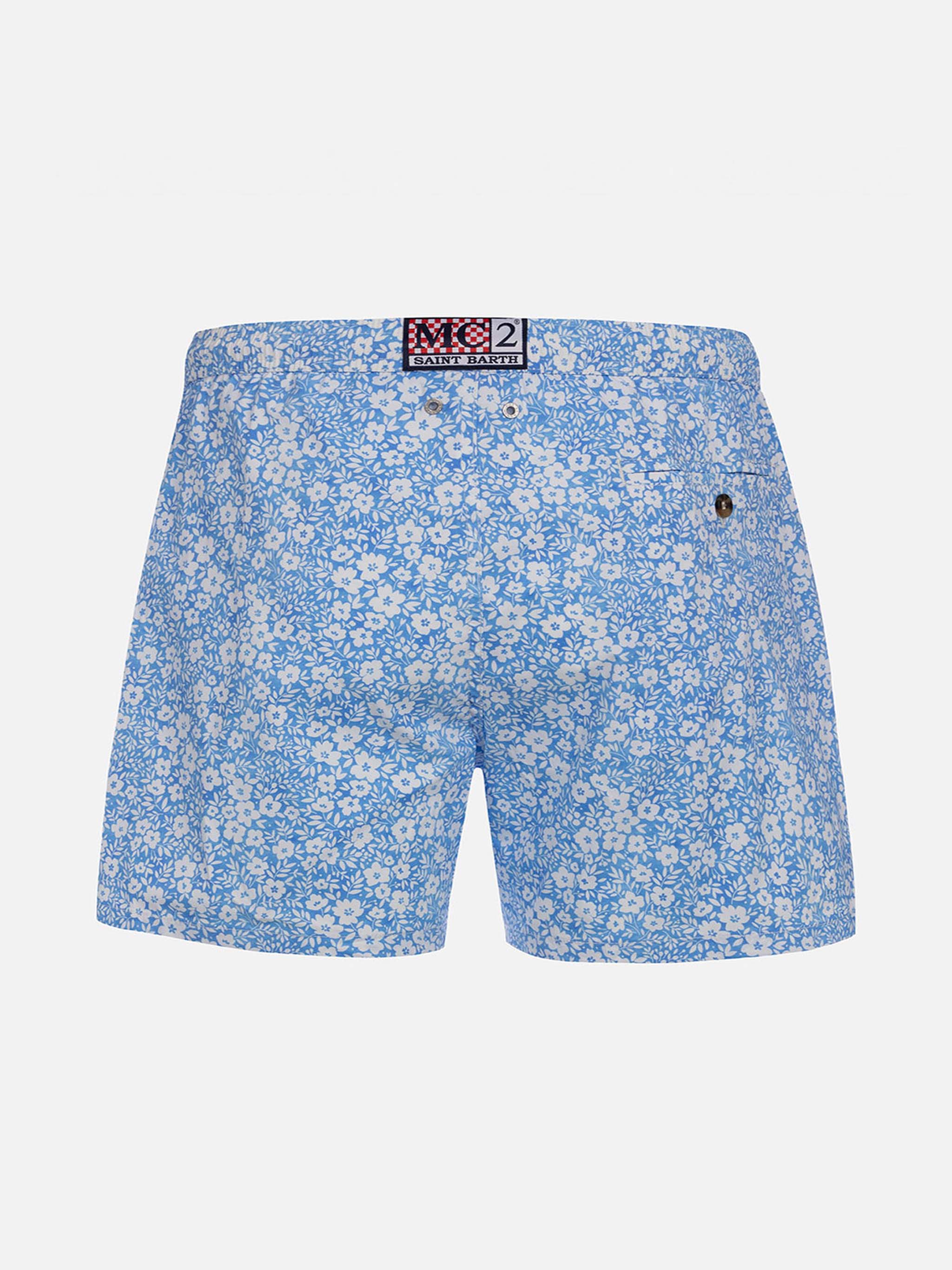 Comfort Light classic stretch swim shorts with flower print - Image 2