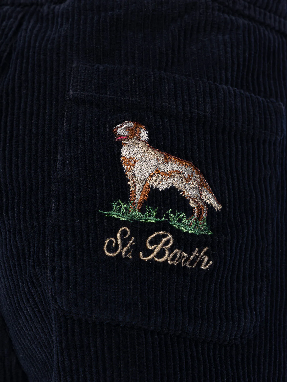 Boy corduroy pants Kilkenny with country dog embroidery - Image 3