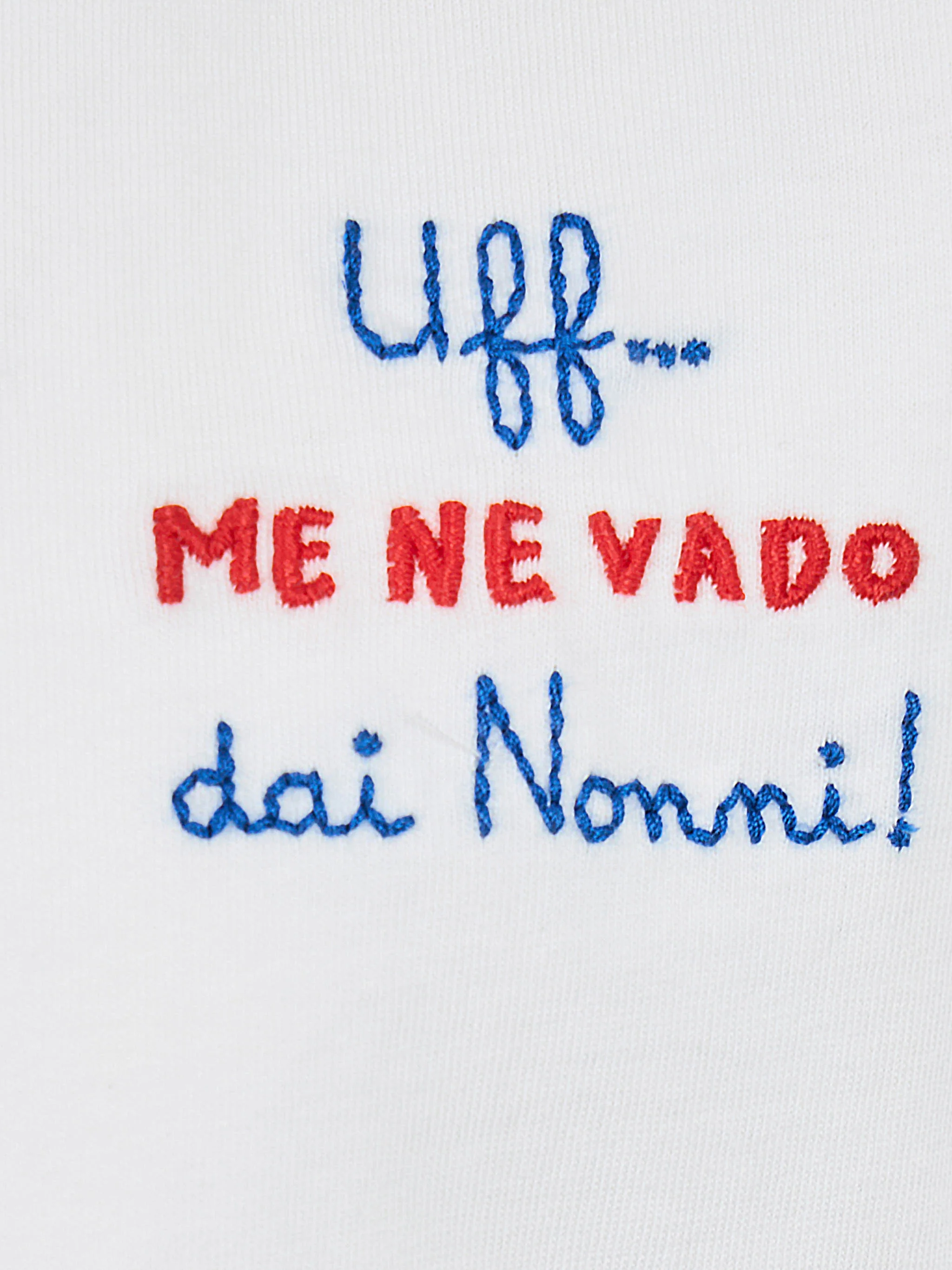 Boy cotton jersey t-shirt Portofino Jr with Me ne vado dai nonni embroidery - Image 2