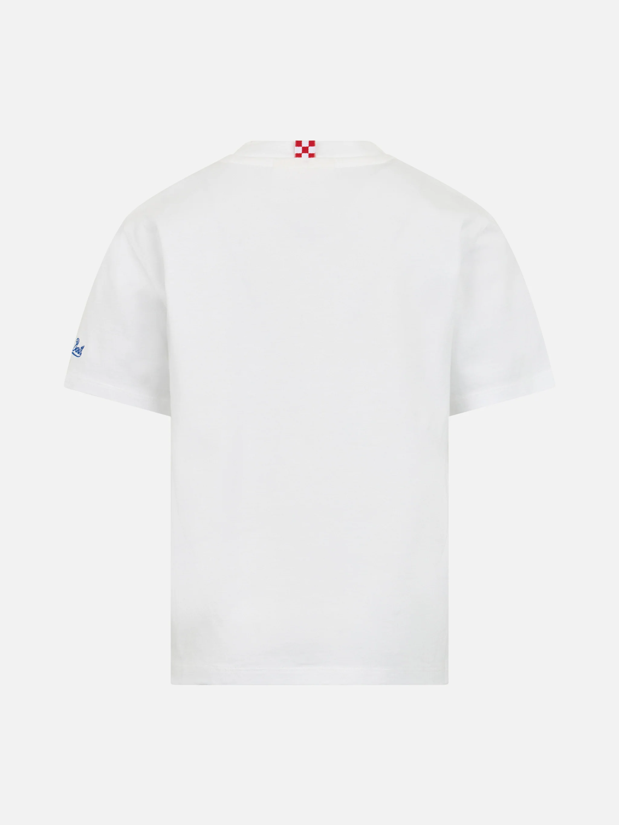 Boy cotton jersey t-shirt Portofino Jr with Me ne vado dai nonni embroidery - Image 3