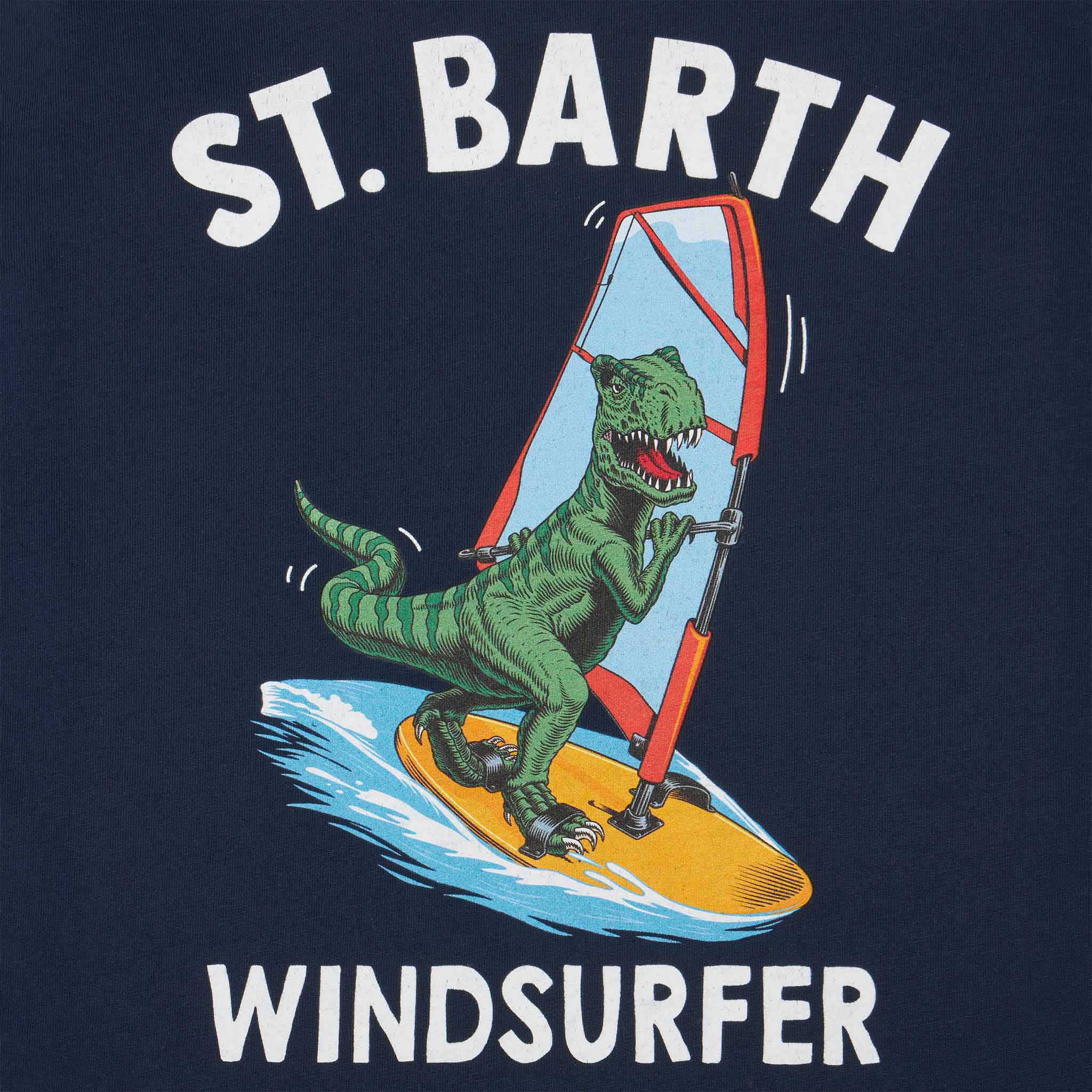 Boy cotton t-shirt with dinosaur print - Image 2