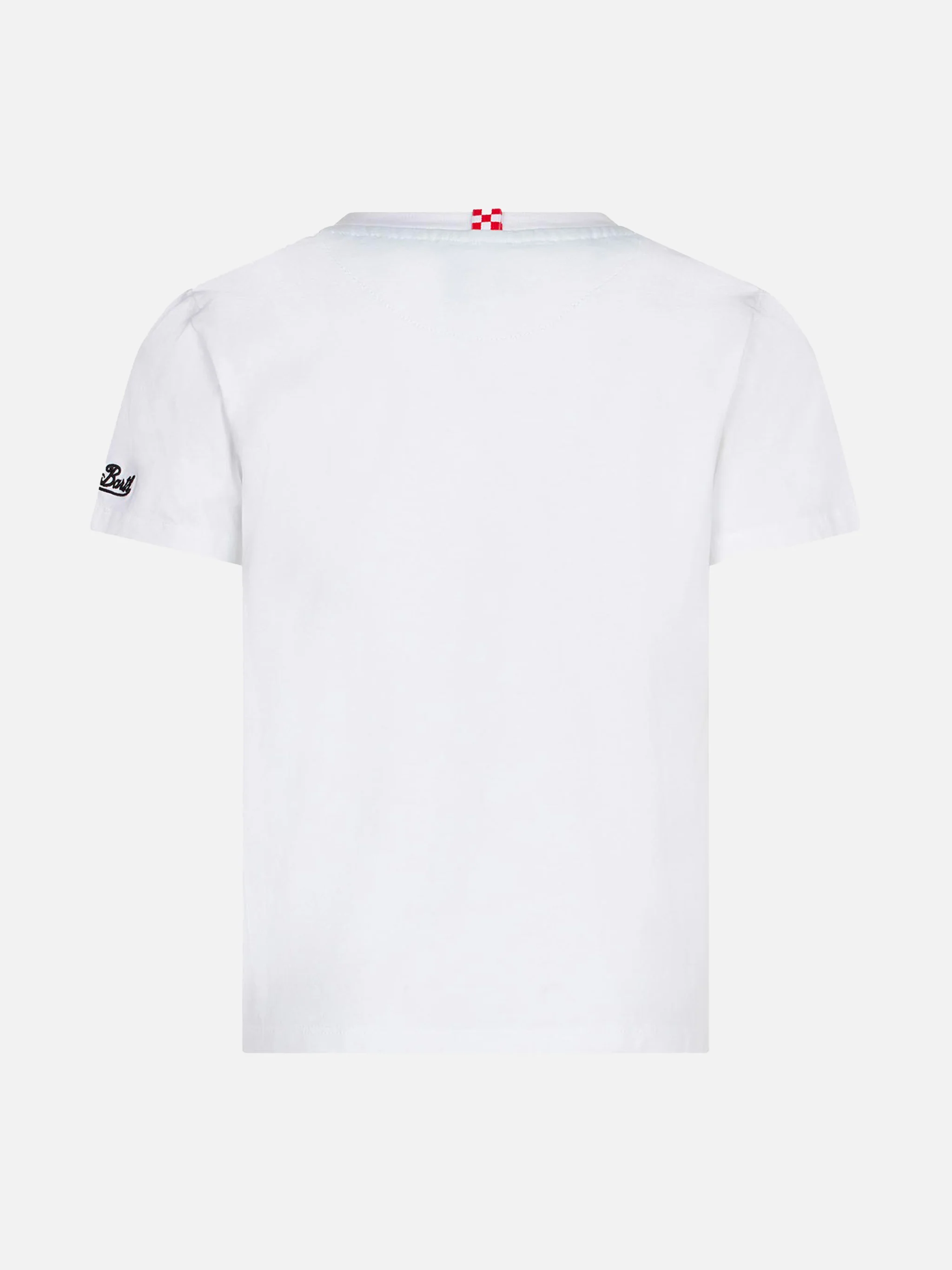 Boy cotton t-shirt with green bandanna printed pocket - Image 3