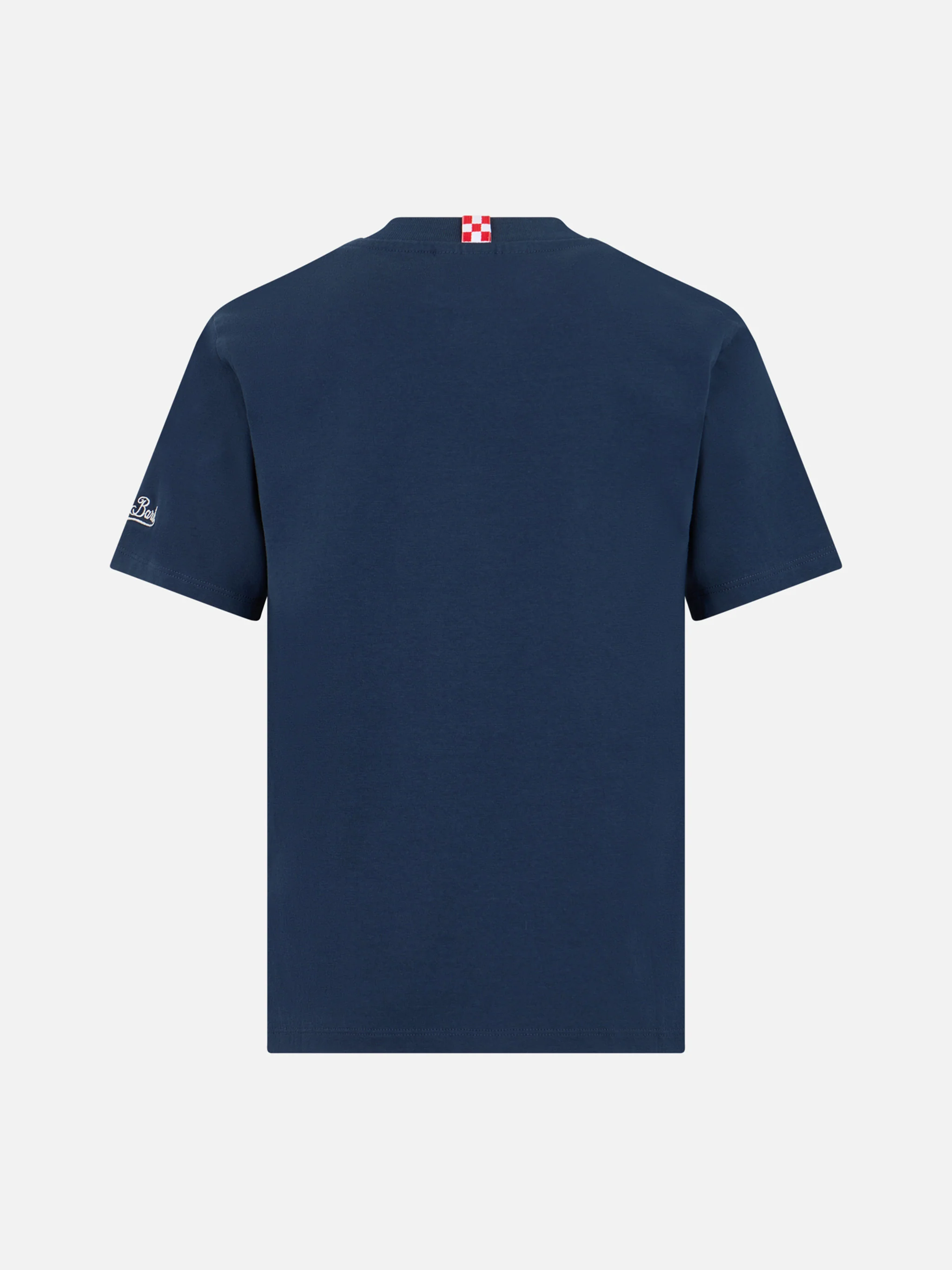 Boy cotton t-shirt with King of St. Barth terry patch - Image 3