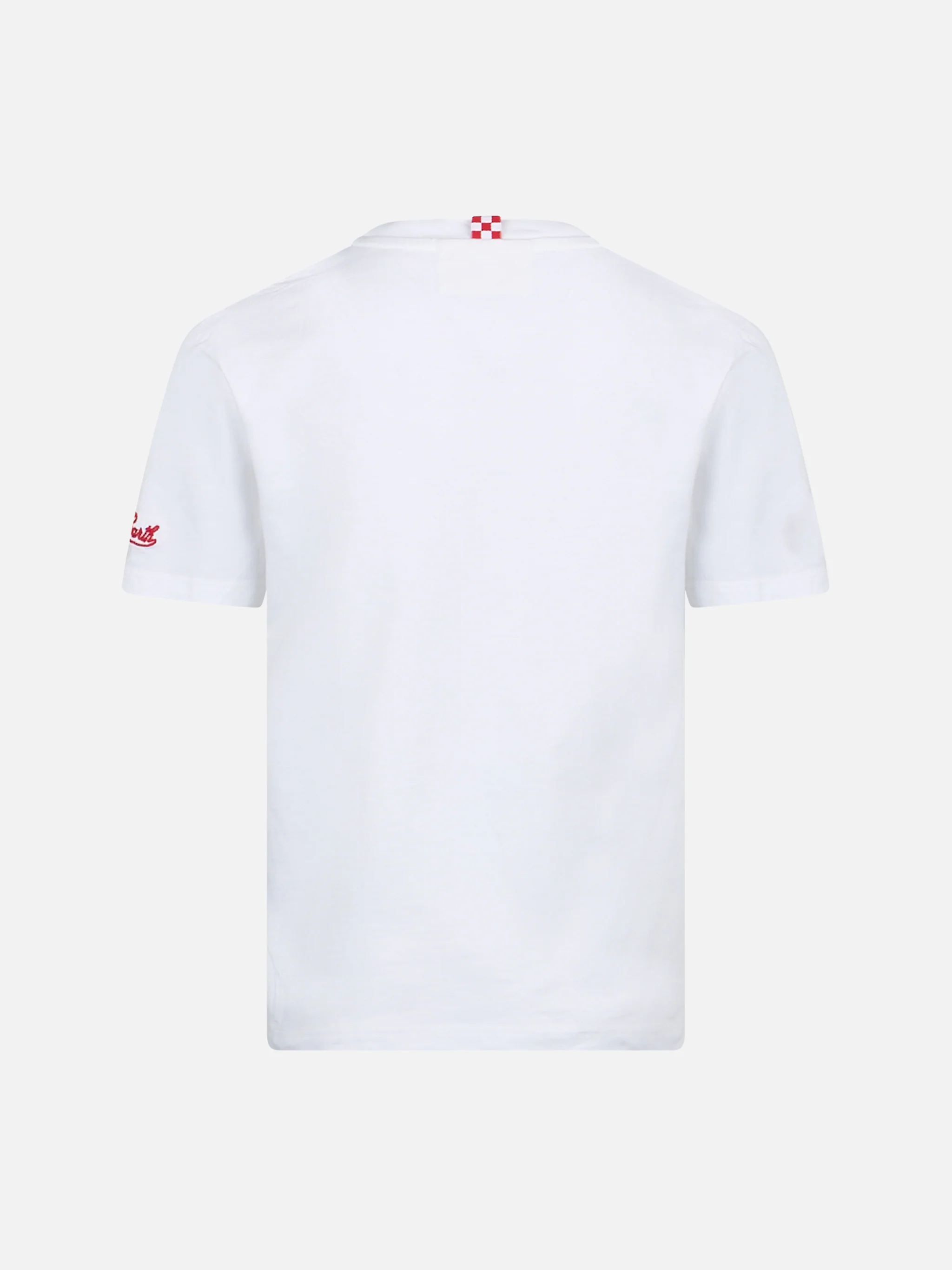 Boy cotton t-shirt with Me ne vado in un lambo embroidery - Image 3