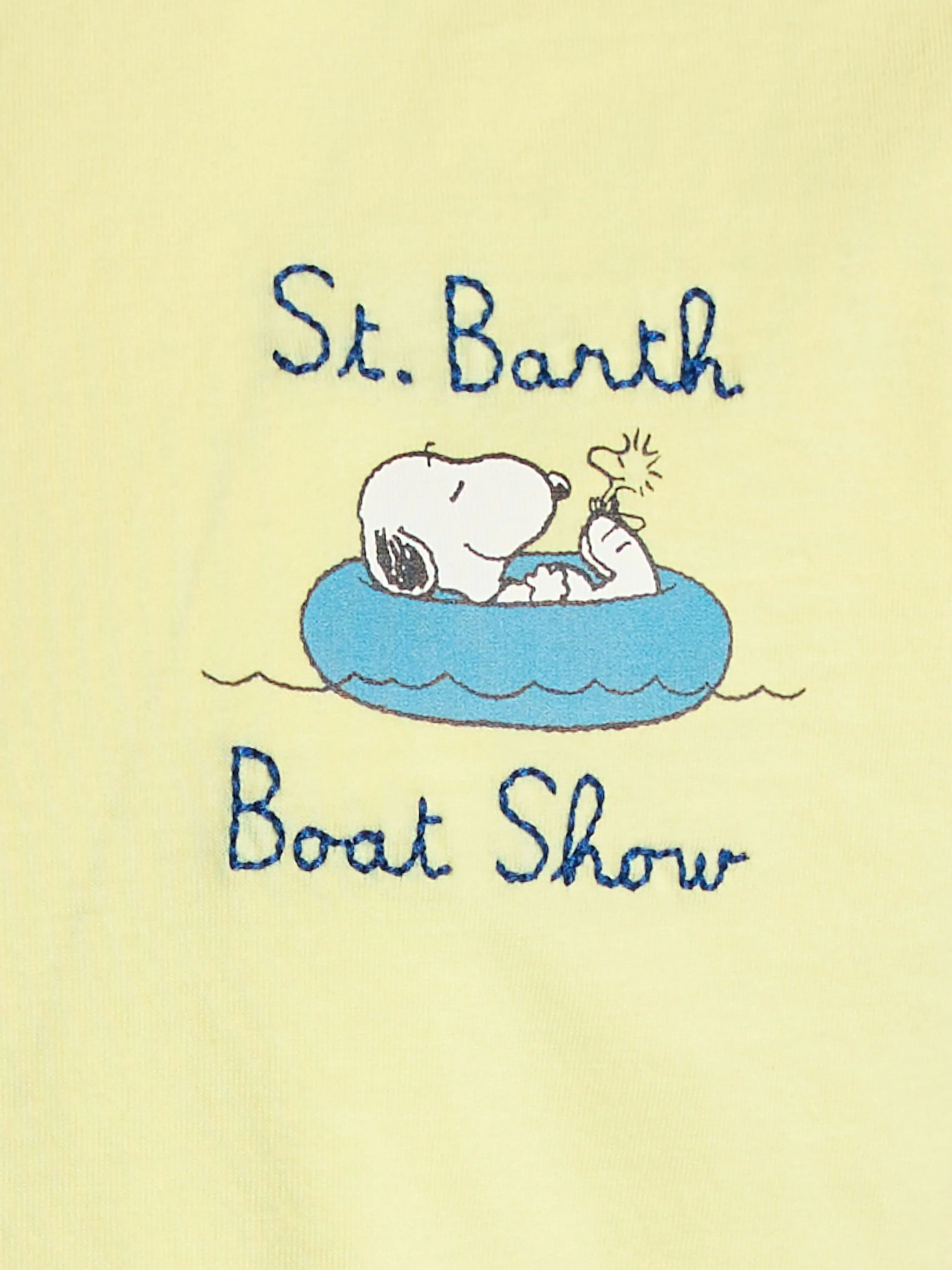 Boy cotton t-shirt with Snoopy print and St. Barth boat show embroidery | SNOOPY PEANUTS SPECIAL EDITION - Image 3