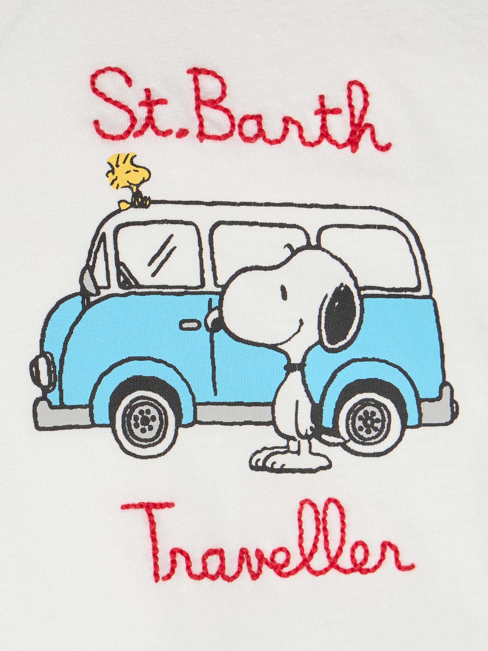 Boy cotton t-shirt with Snoopy print and St. Barth Traveller embroidery | SNOOPY PEANUTS SPECIAL EDITION - Image 3