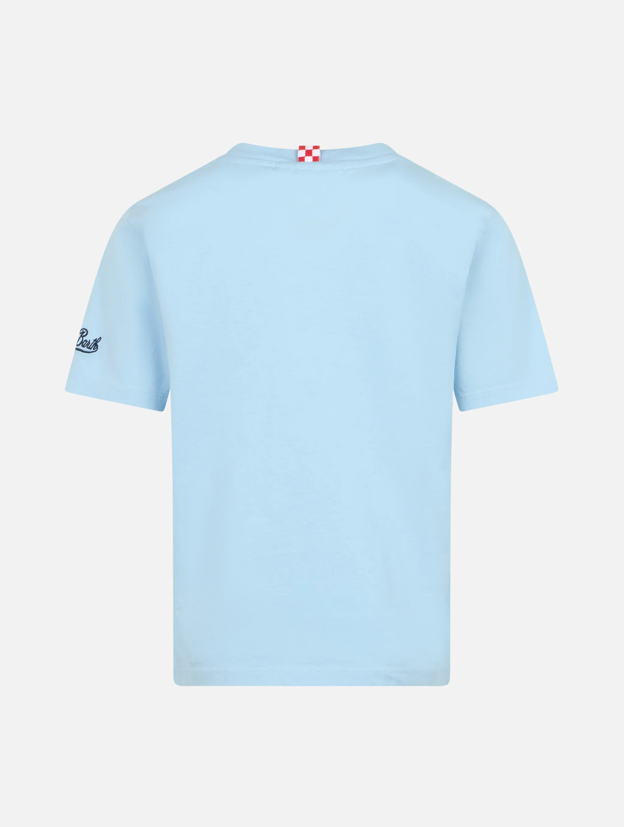 Boy cotton t-shirt with St. Barth best friends croco print - Image 3