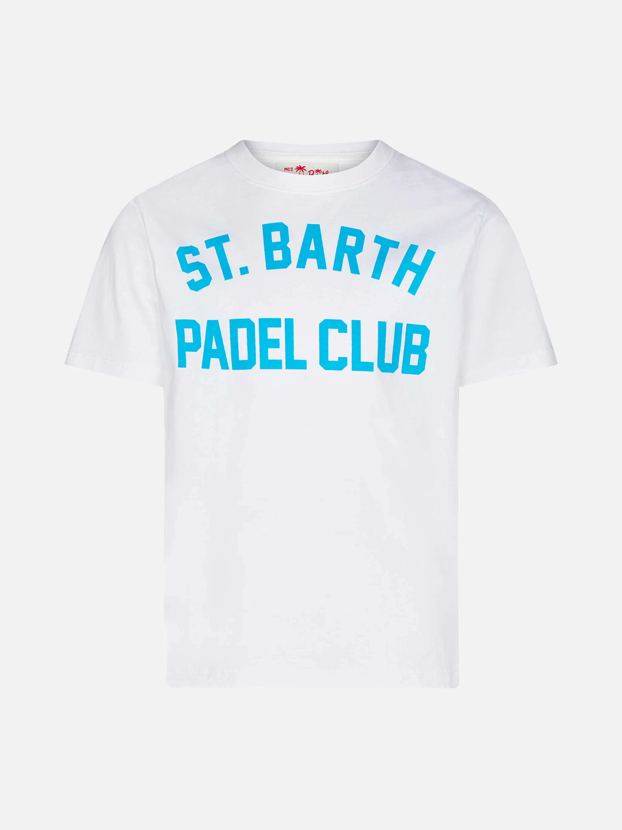 Boy cotton t-shirt with St. Barth Padel Club print