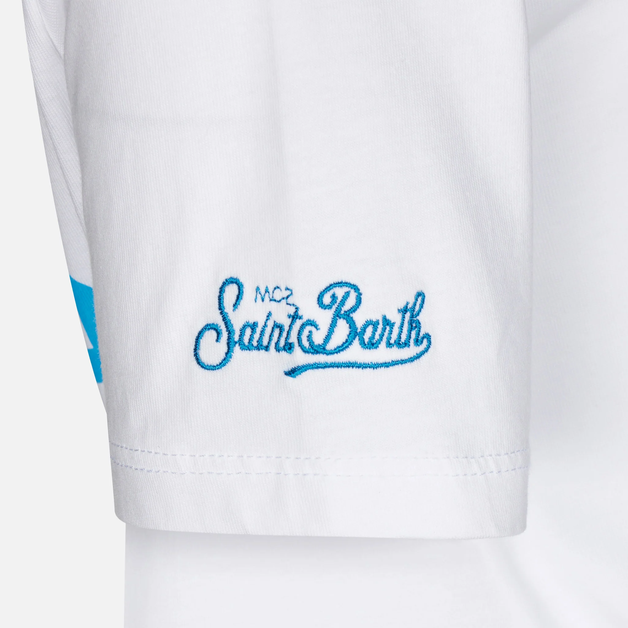 Boy cotton t-shirt with St. Barth Padel Club print - Image 2