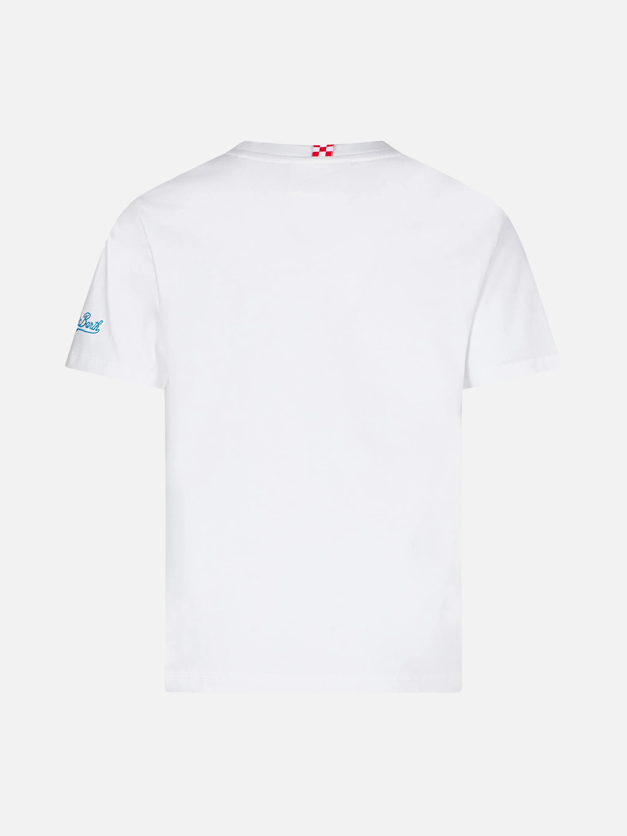 Boy cotton t-shirt with St. Barth Padel Club print - Image 3