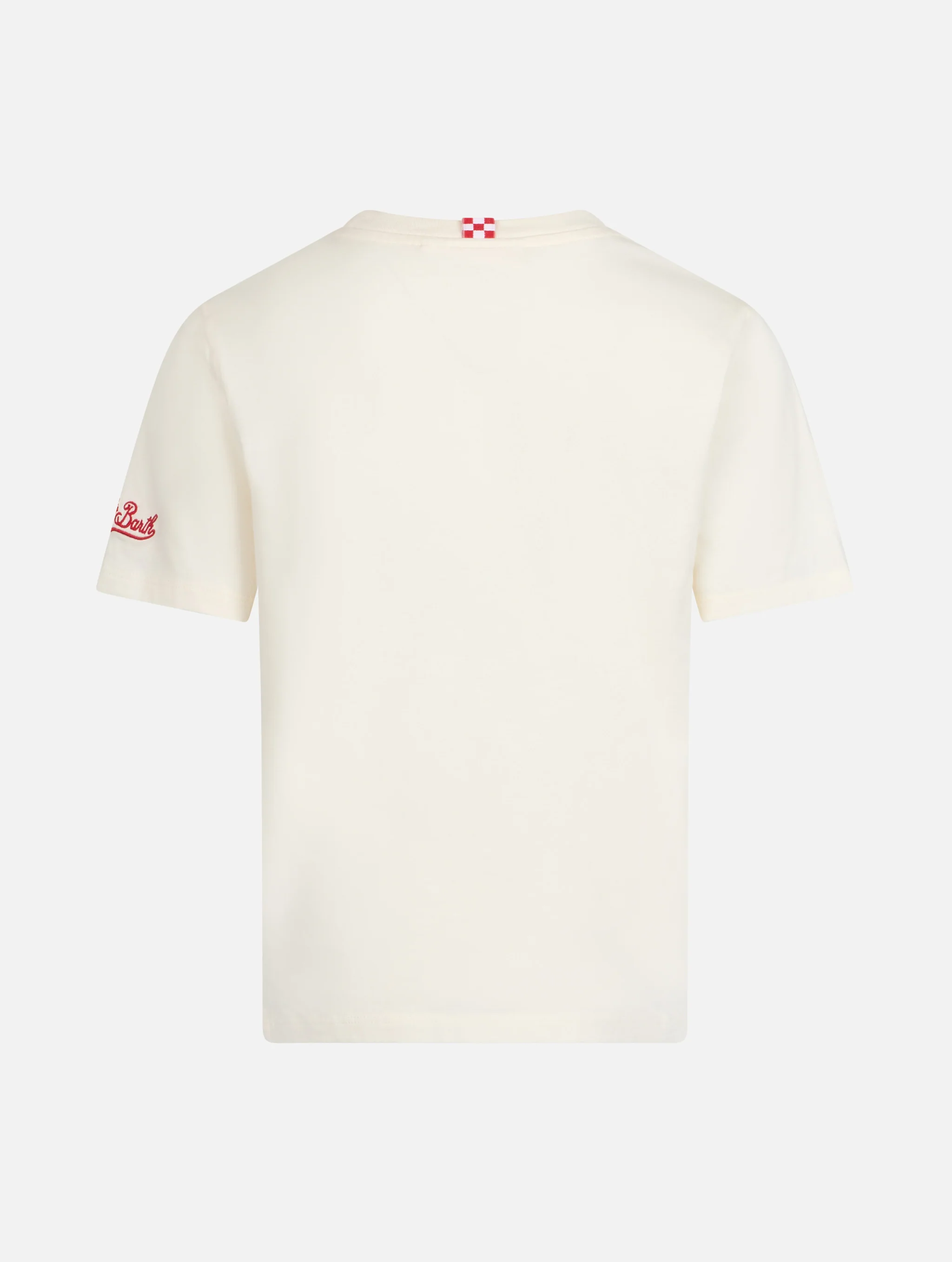 Boy cotton t-shirt with St. Barth race team print - Image 3