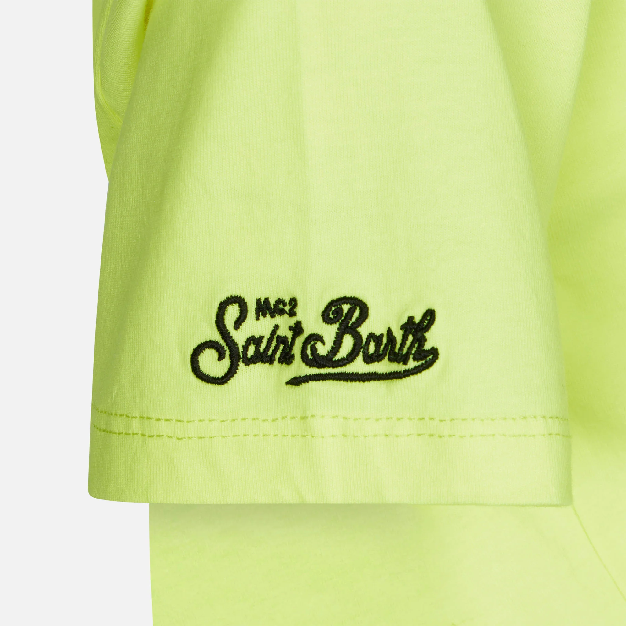 Boy cotton t-shirt with St. Barth Surfer print - Image 2